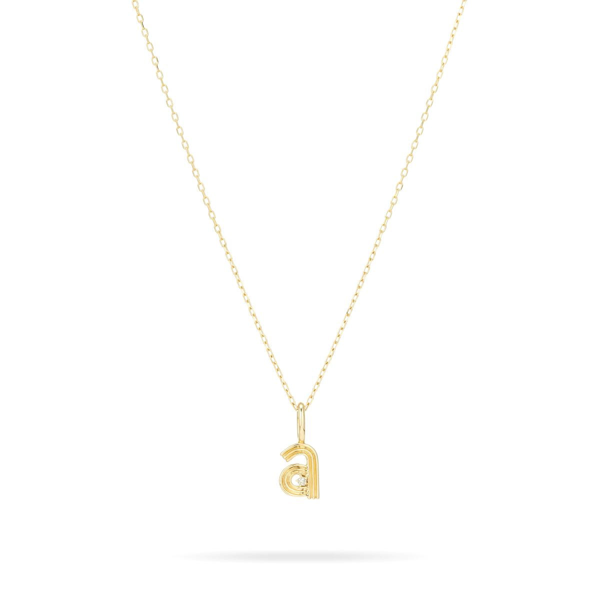 Groovy Diamond Initial Mini Charm