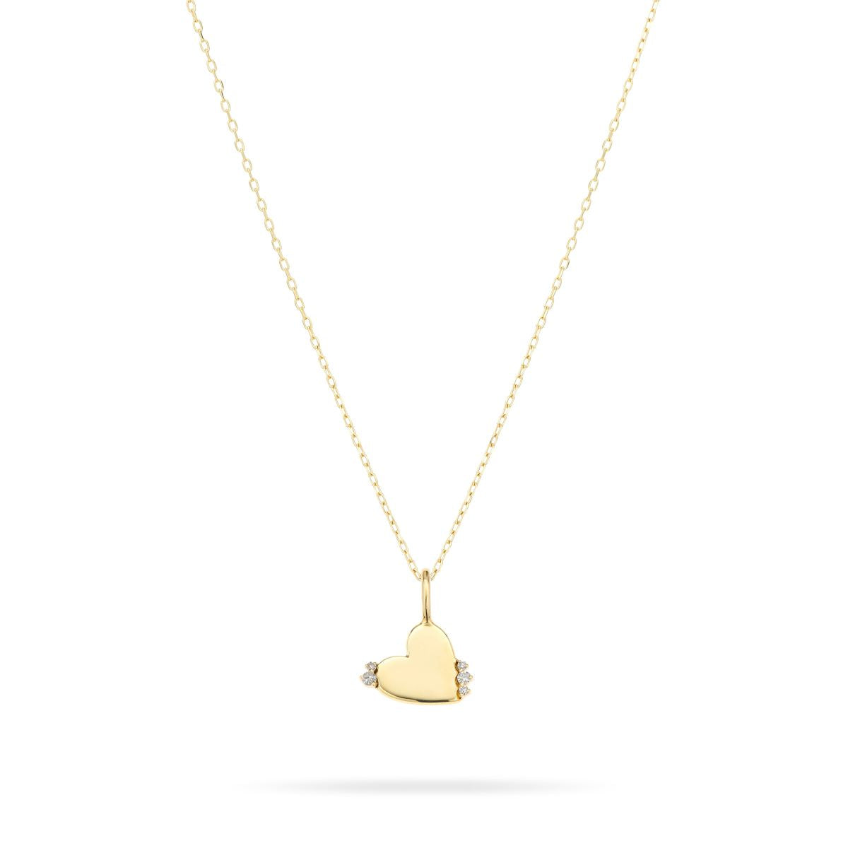 Diamond Heart Dog Tag Mini Charm