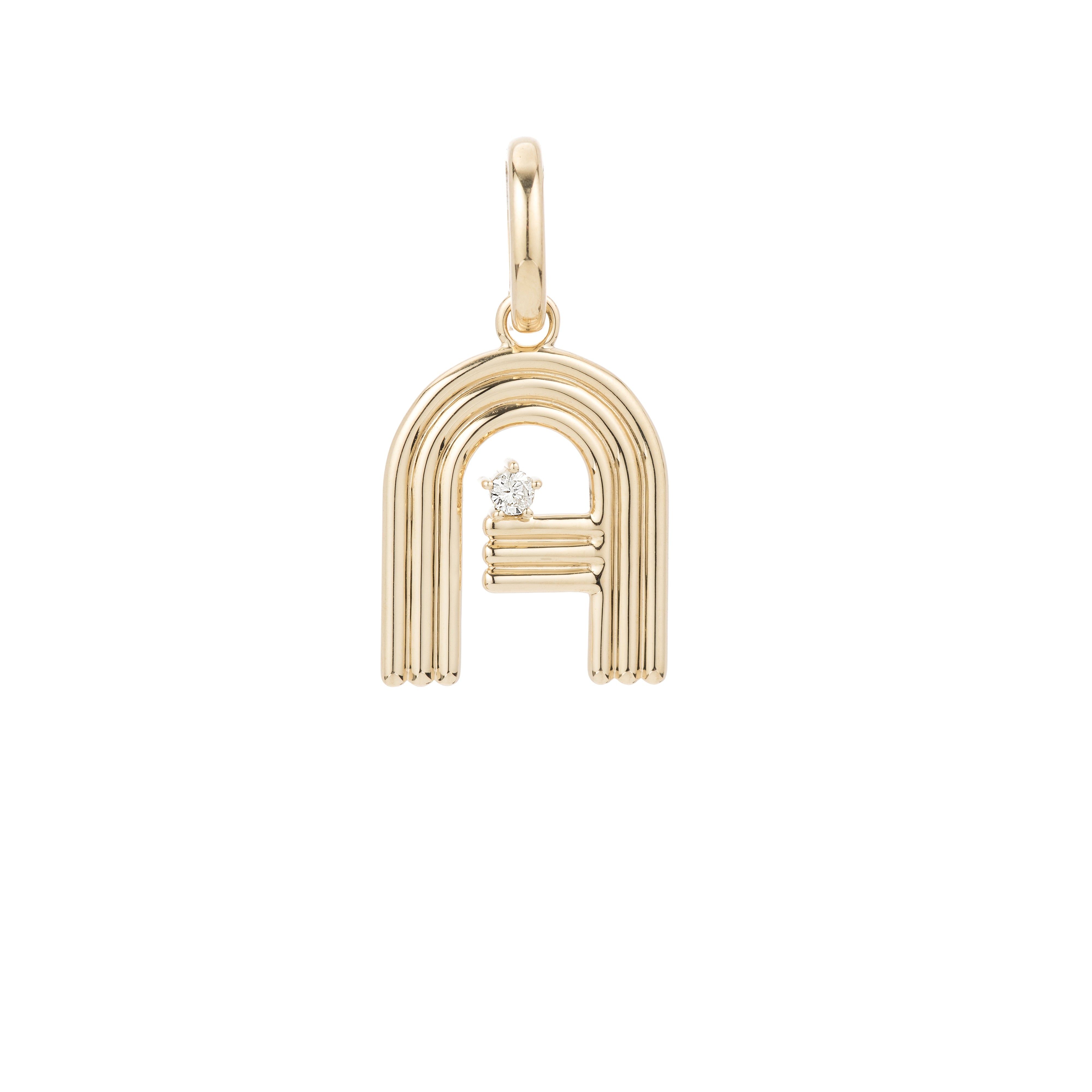 Groovy Diamond Initial Hinged Charm