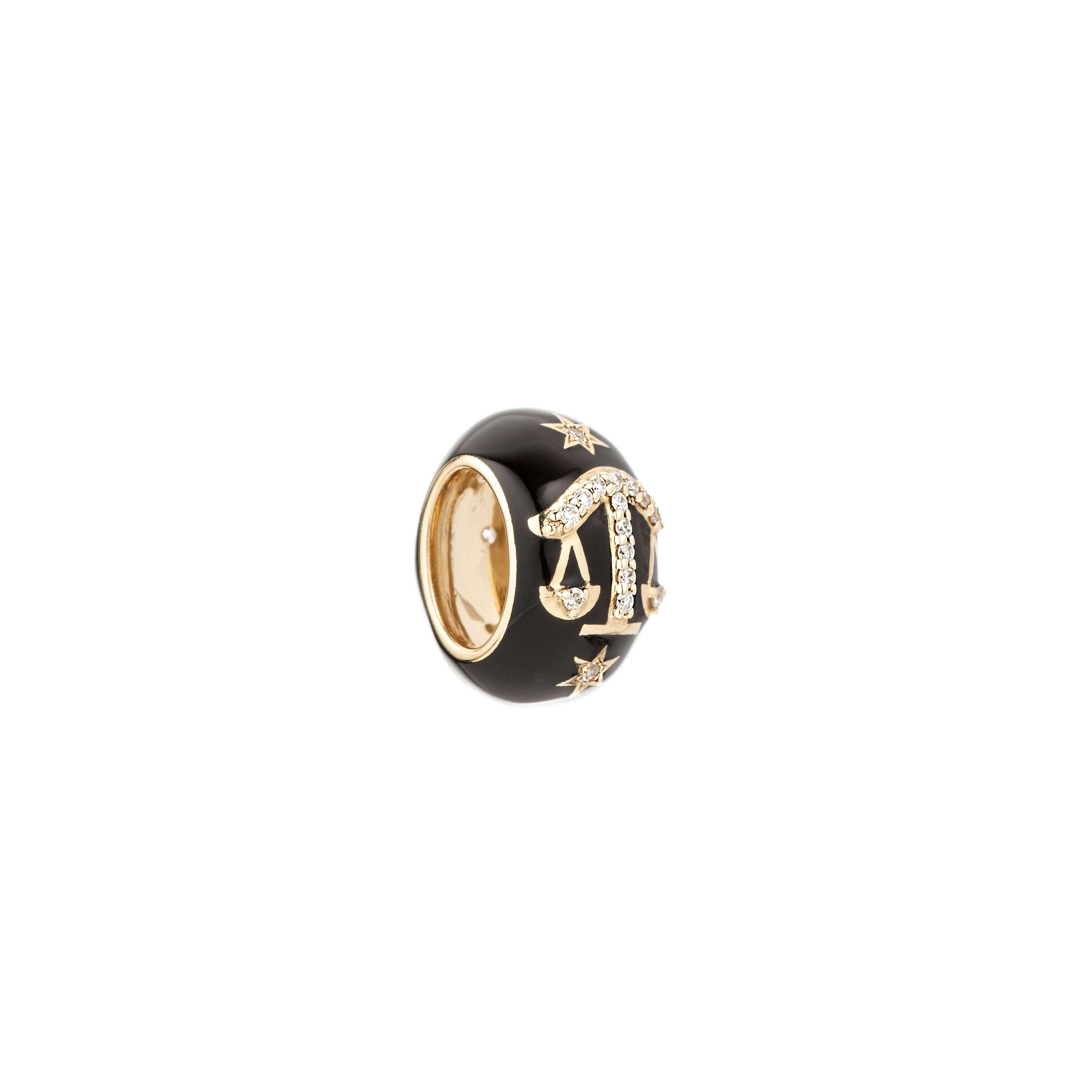 Zodiac Ceramic + Diamond Libra Big Bead