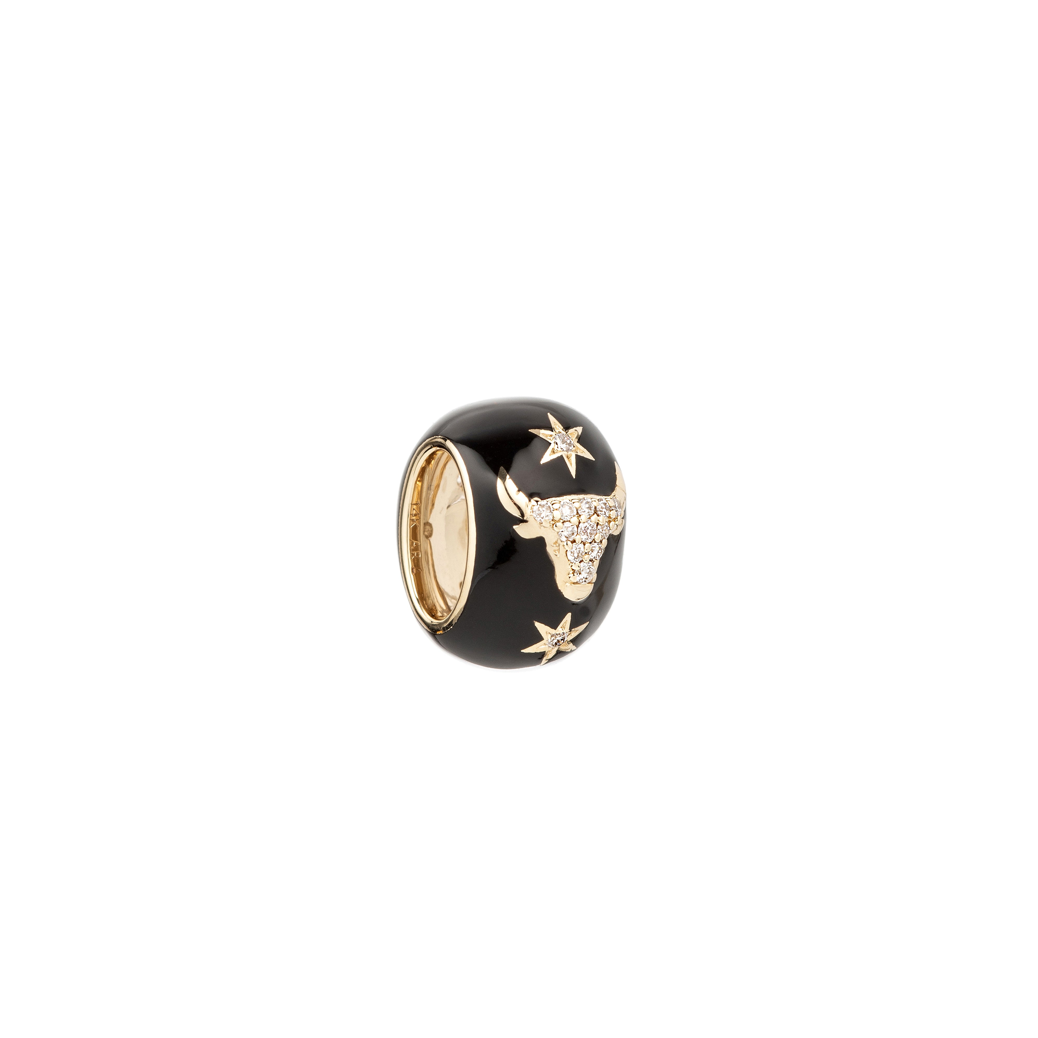 Zodiac Ceramic + Diamond Taurus Big Bead