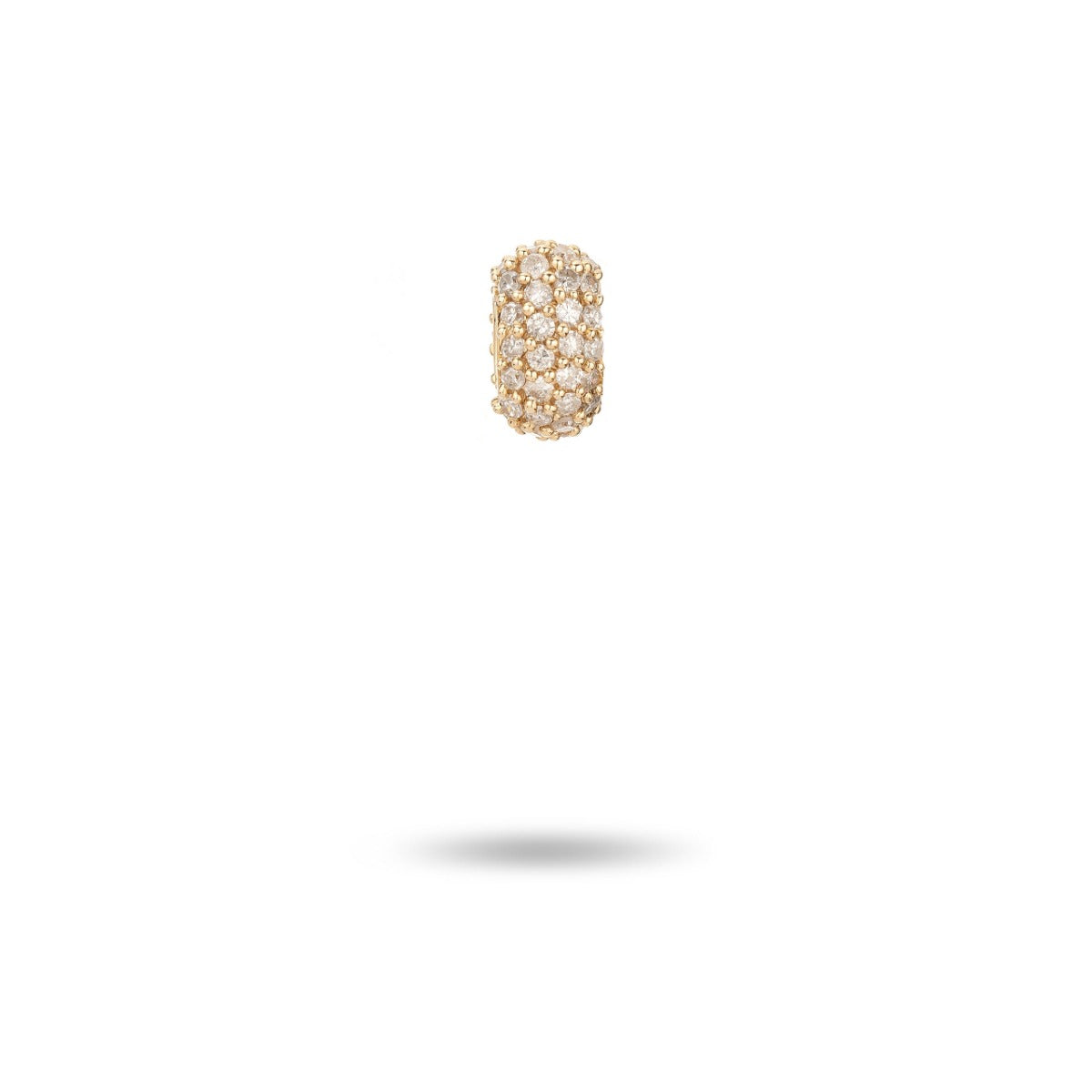 Wide Pavé Diamond Mini Bead