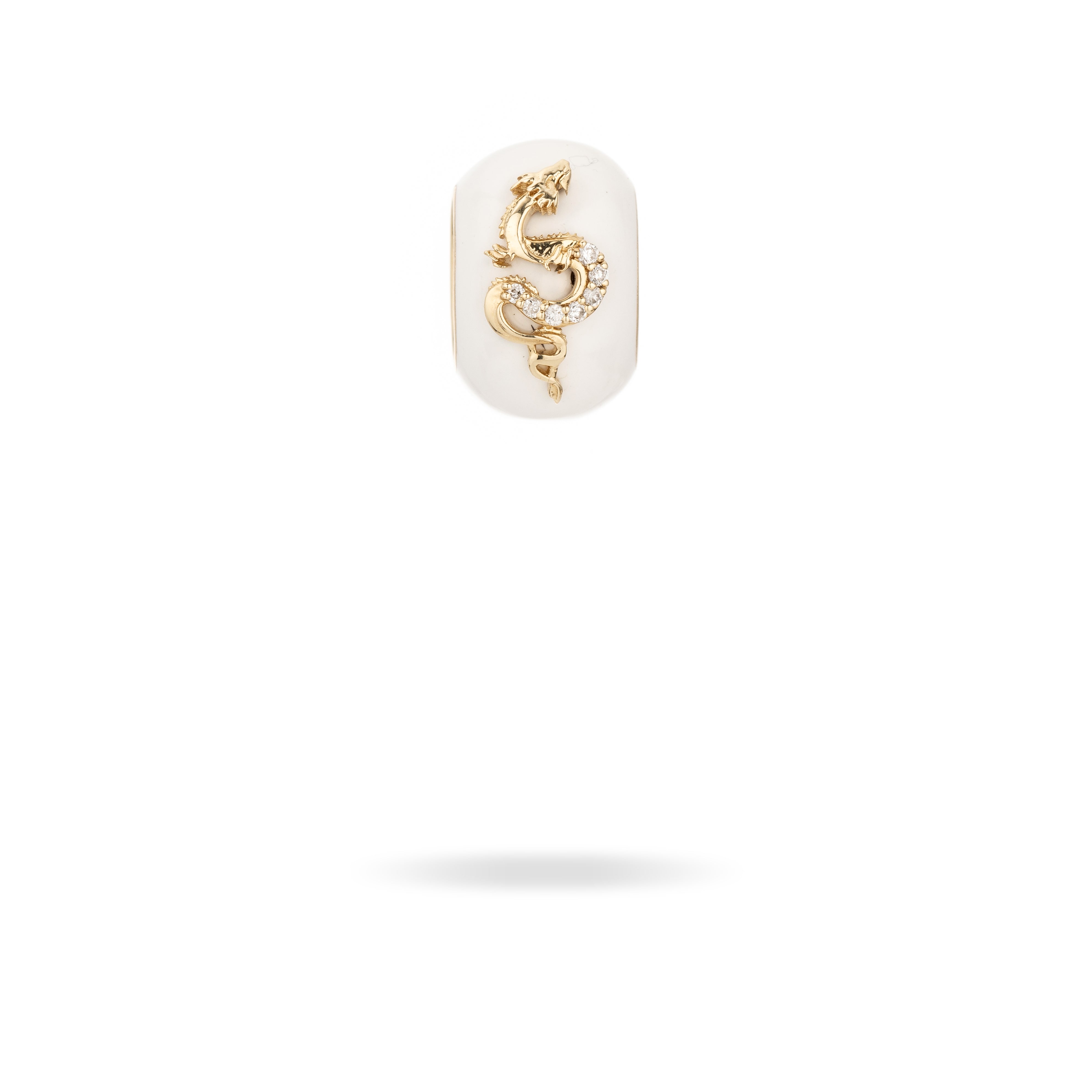 White Ceramic + Pavé Dragon Big Bead