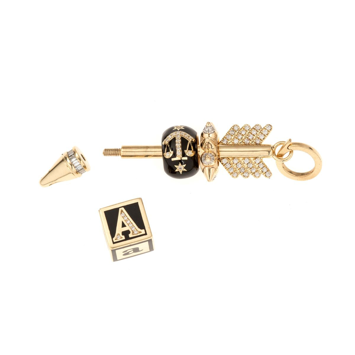 Diamond Arrow Hinged Charm for Big Beads