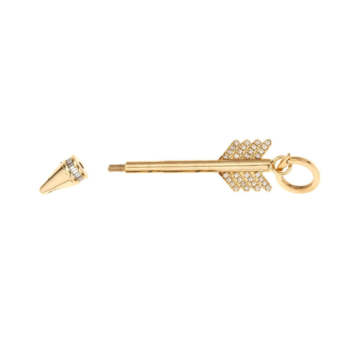 Diamond Arrow Hinged Charm for Big Beads