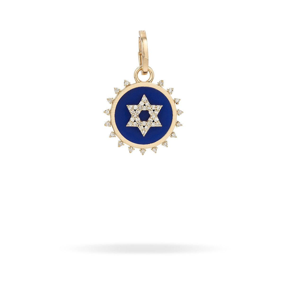 Ceramic + Pavé Star of David Hinged Charm