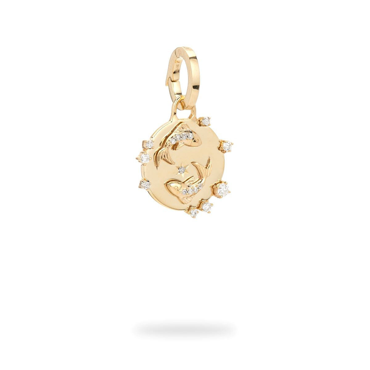Zodiac Diamond Pisces Hinged Charm
