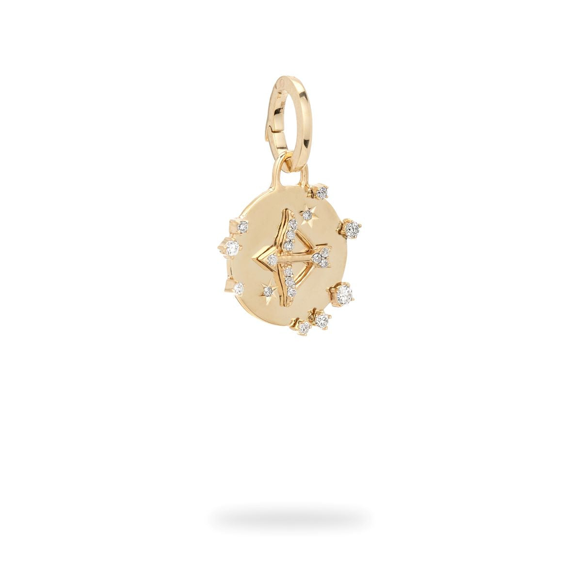 Zodiac Diamond Sagittarius Hinged Charm