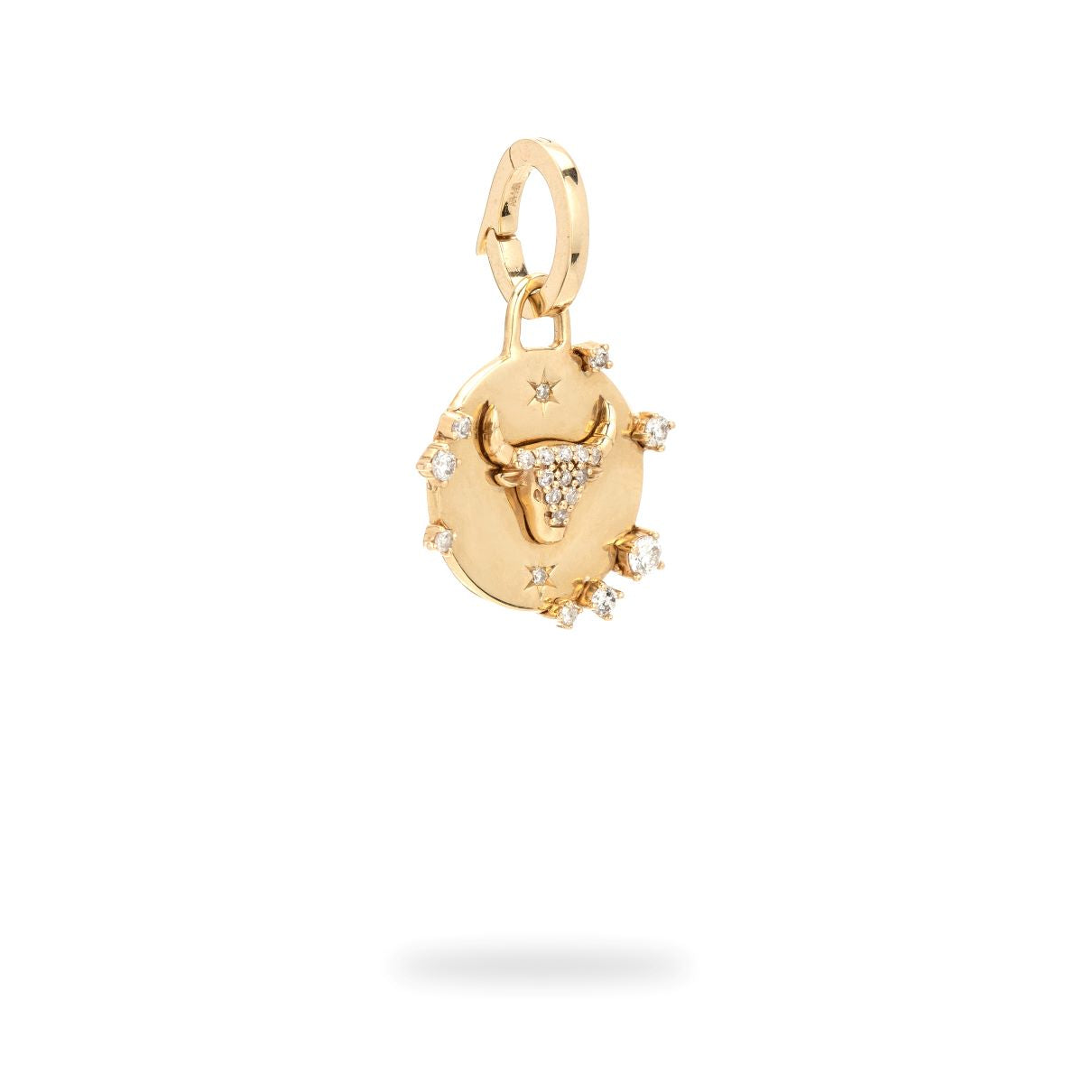 Zodiac Diamond Taurus Hinged Charm