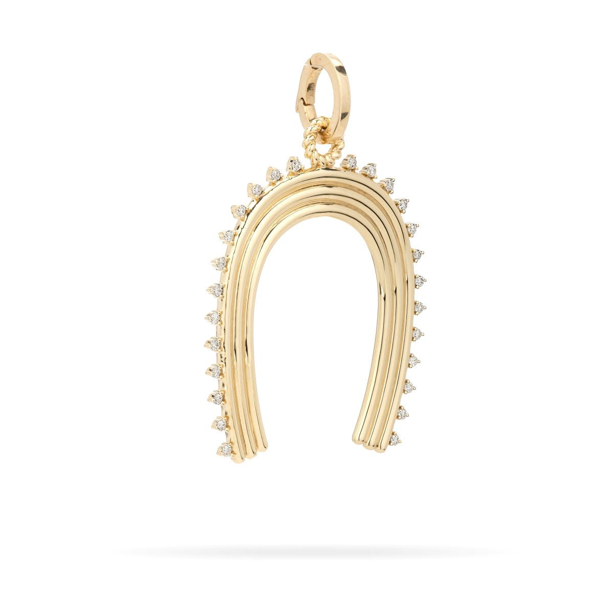Groovy XL Diamond Horseshoe Hinged Charm