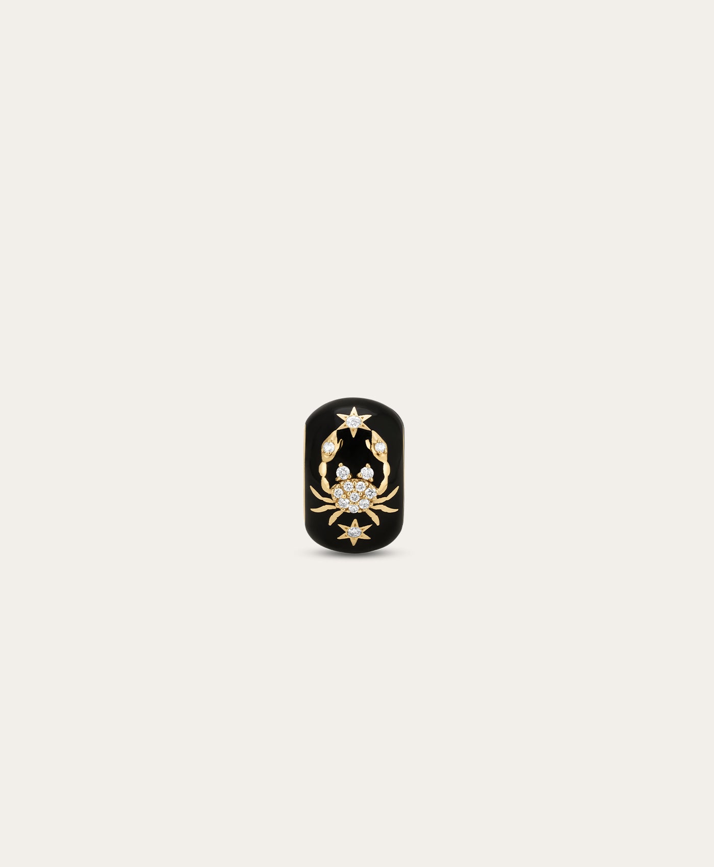 Zodiac Ceramic + Diamond Cancer Big Bead