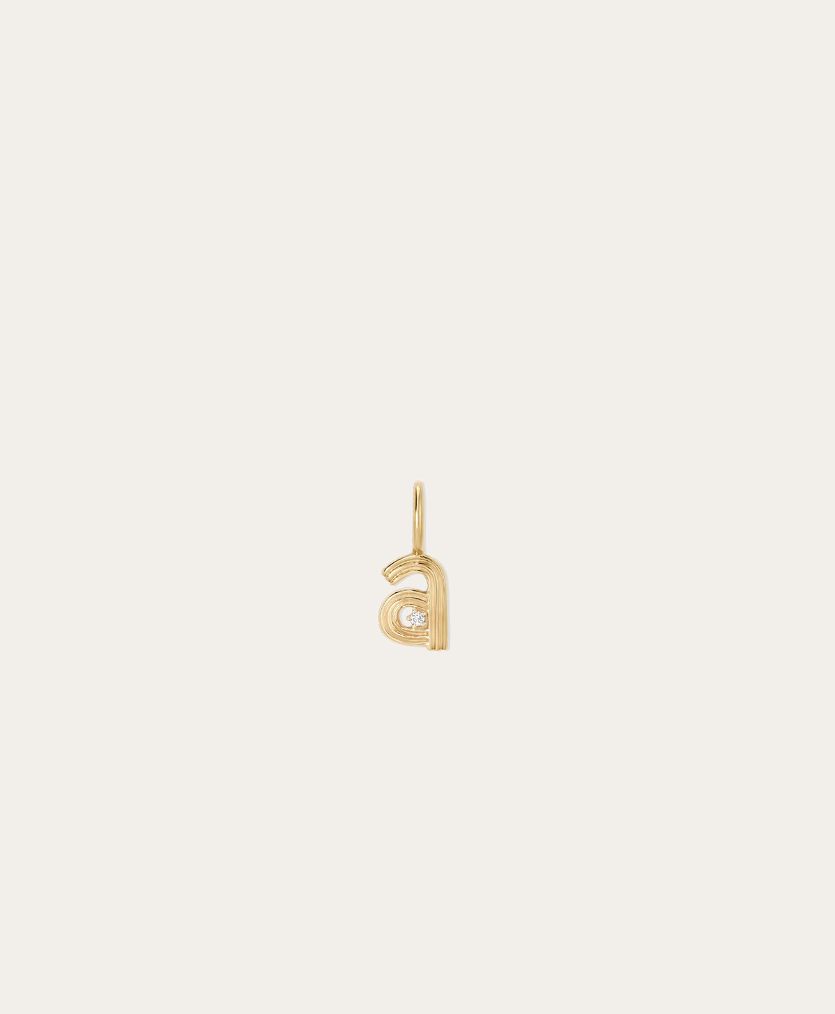 Groovy Diamond Initial Mini Charm