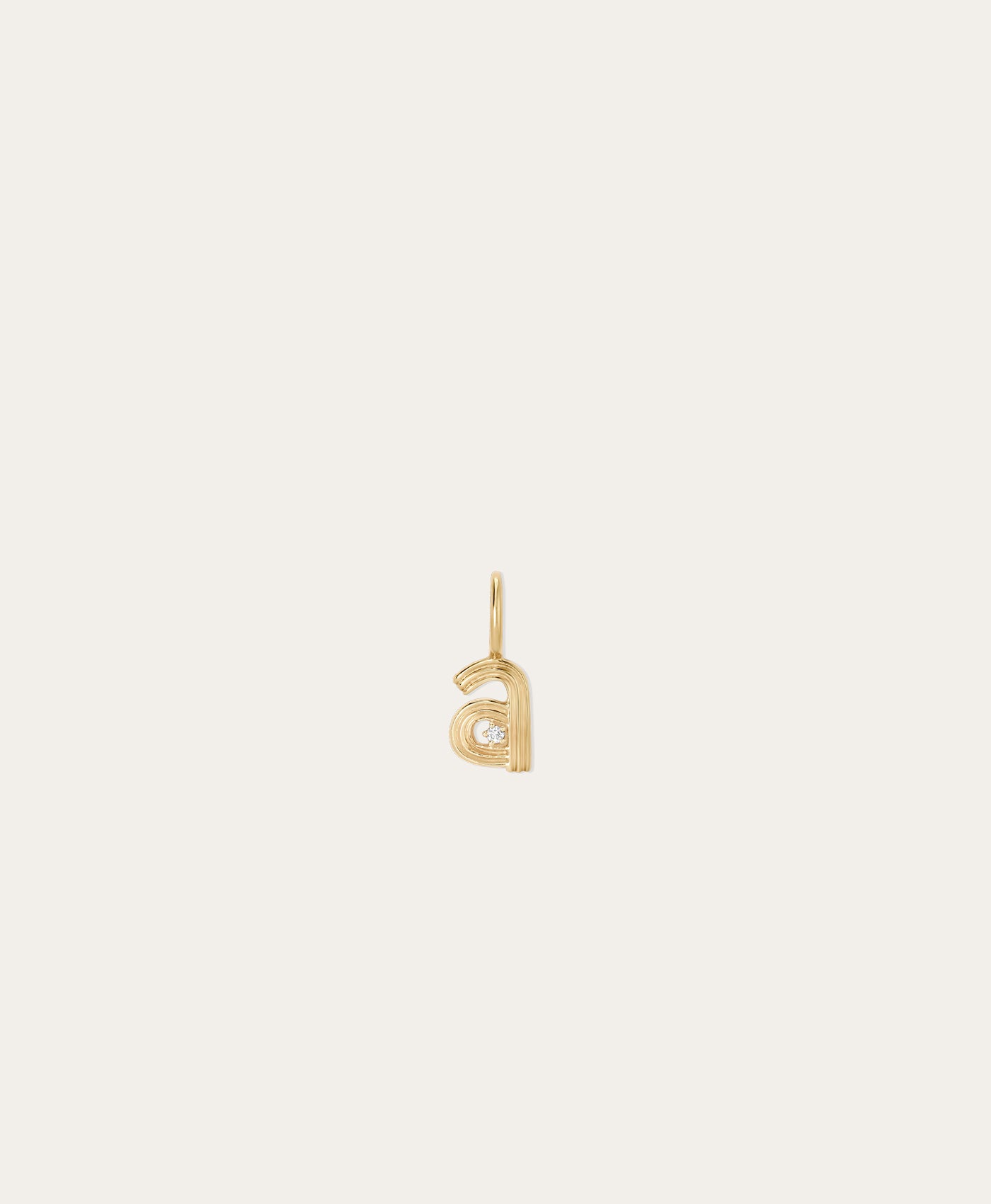 Groovy Diamond Initial Mini Charm