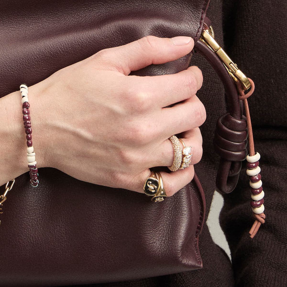 Ivy League Enamel Big Bead Bag Charm