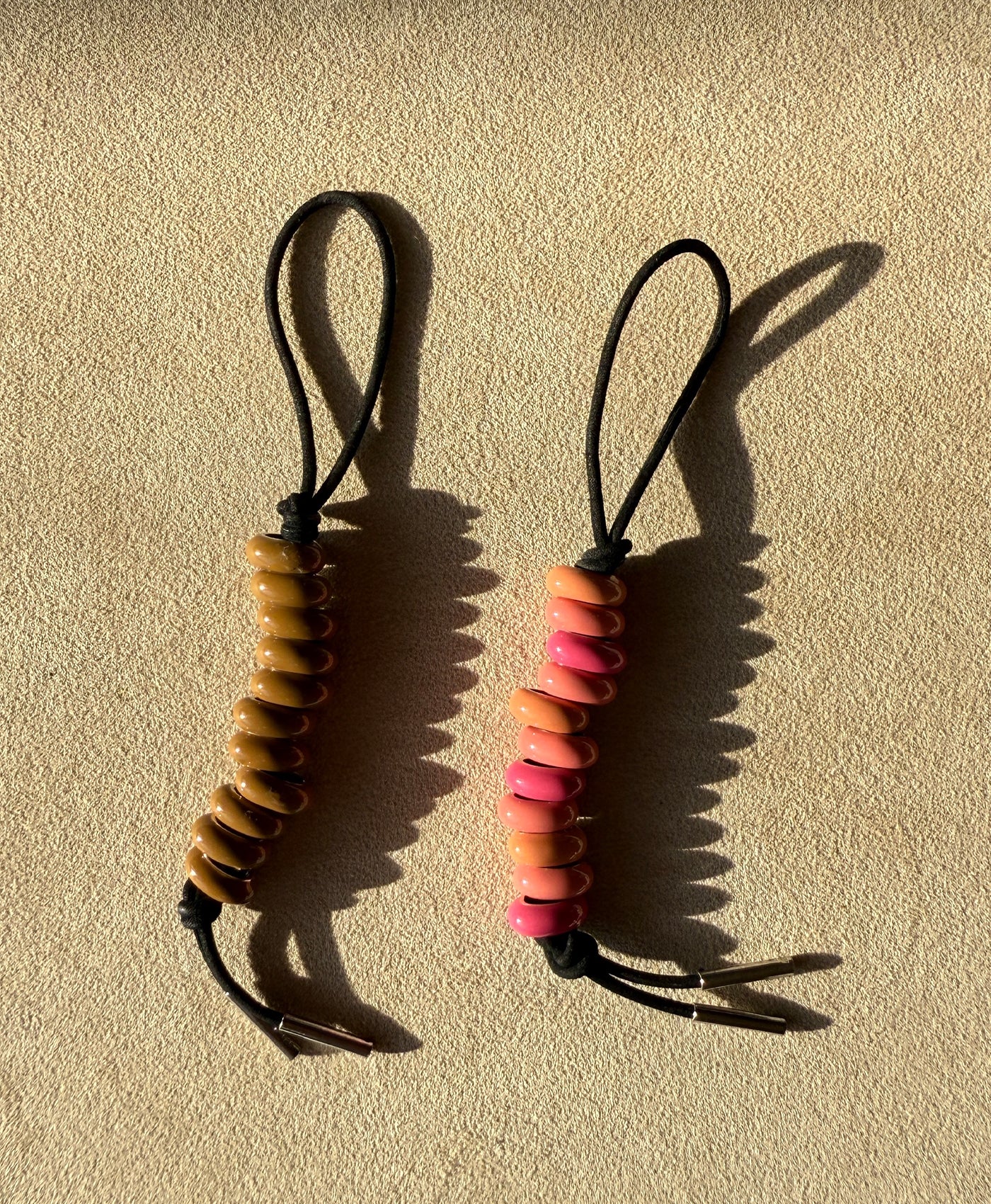 One of a Kind Chocolate Enamel Bag Charm in Sterling Silver