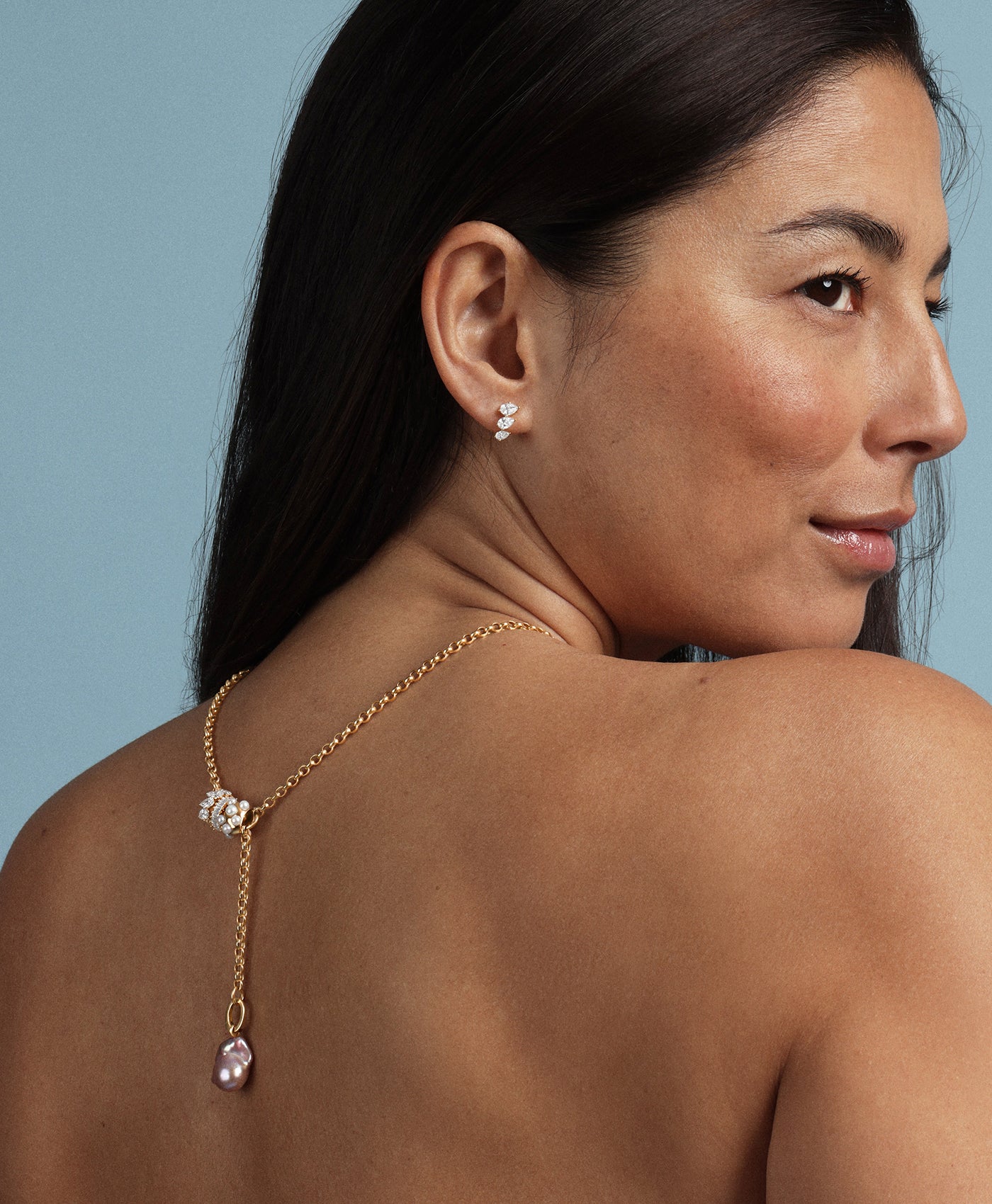 Rolo Chain Lariat Necklace