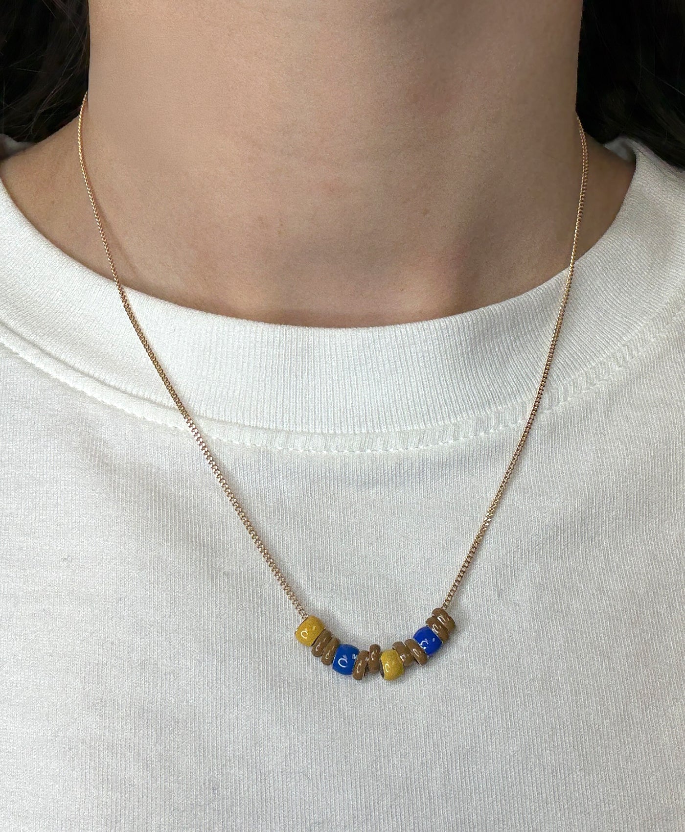 One of a Kind Rocky Mountains Enamel Mini Bead Necklace