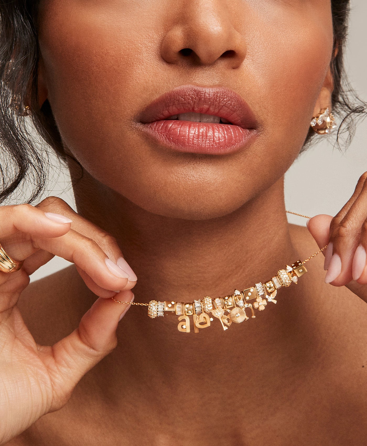 Groovy Diamond Heart Padlock Mini Charm