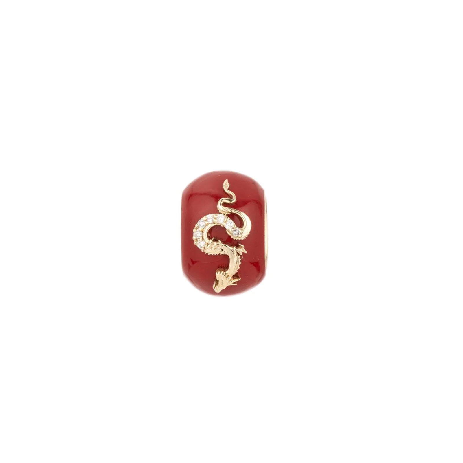 Red Ceramic + Pavé Dragon Big Bead