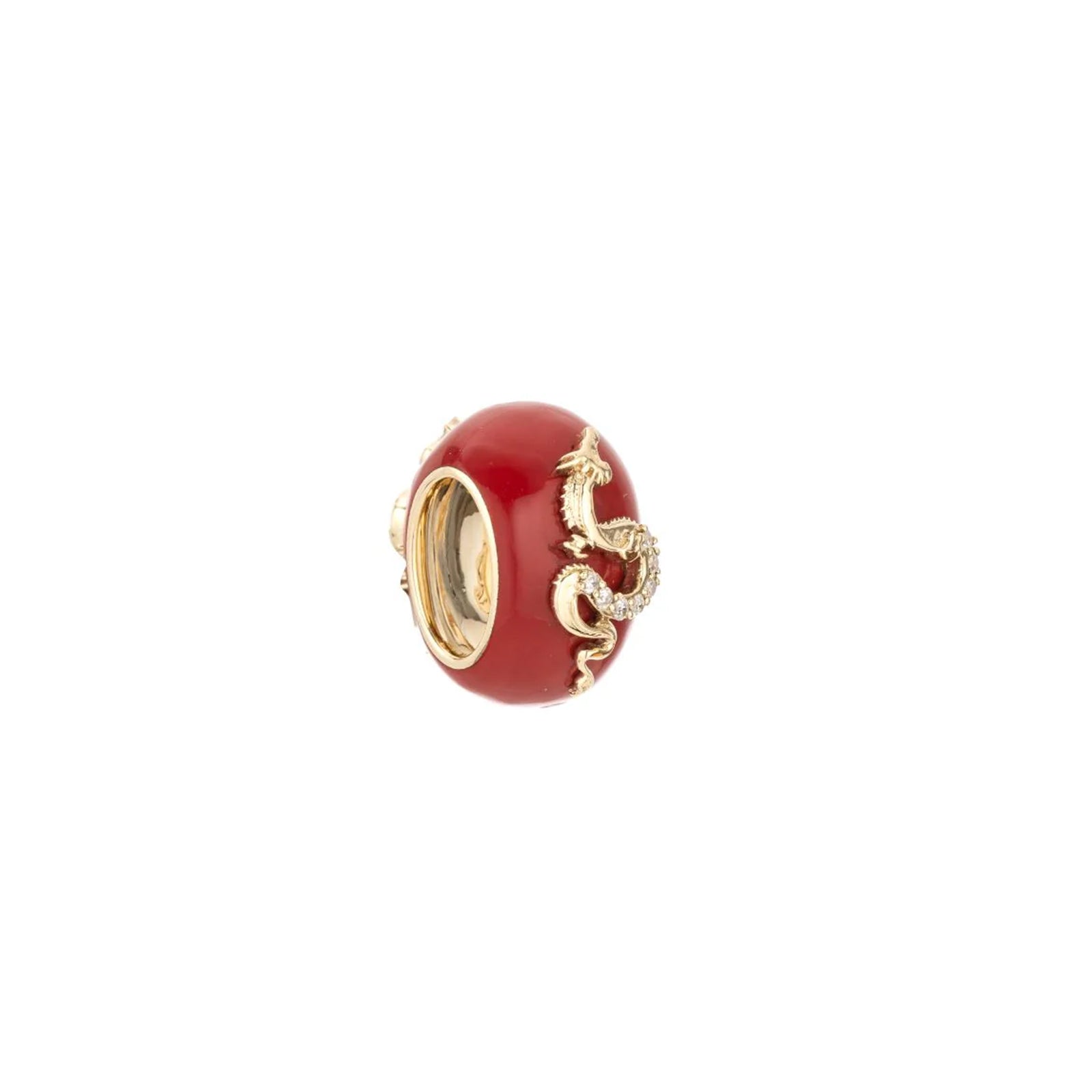 Red Ceramic + Pavé Dragon Big Bead