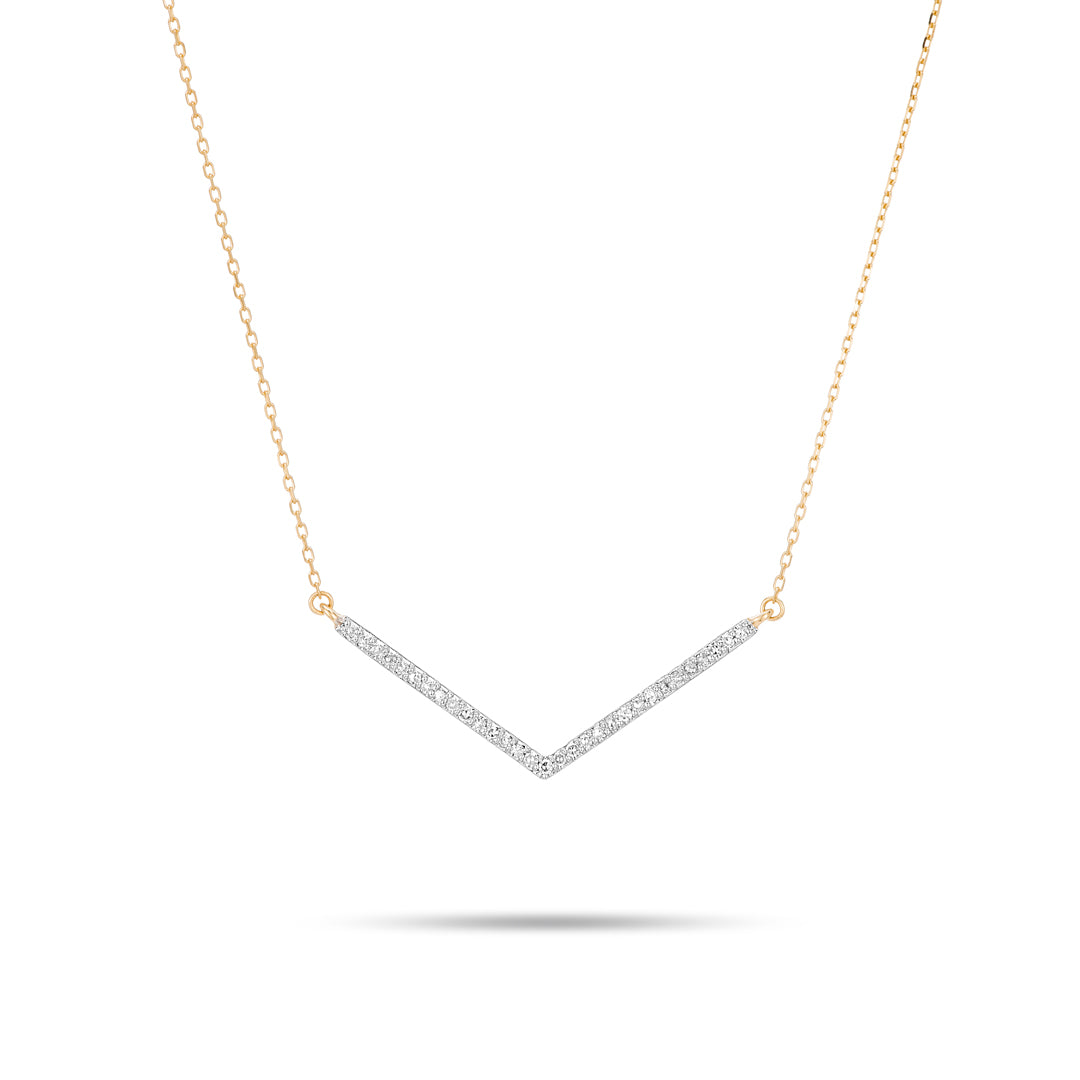 Large Pavé V Necklace