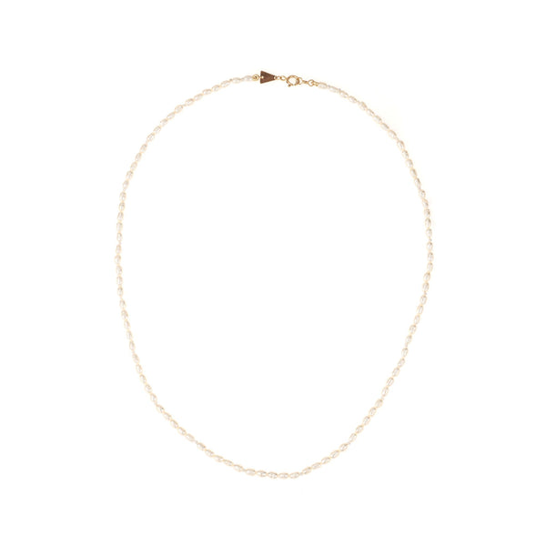 Chunky Seed Pearl Initial Necklace - Adina Reyter