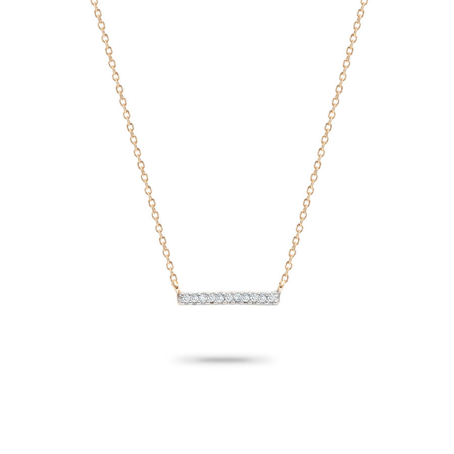 Pave diamond bar necklace Clearance
