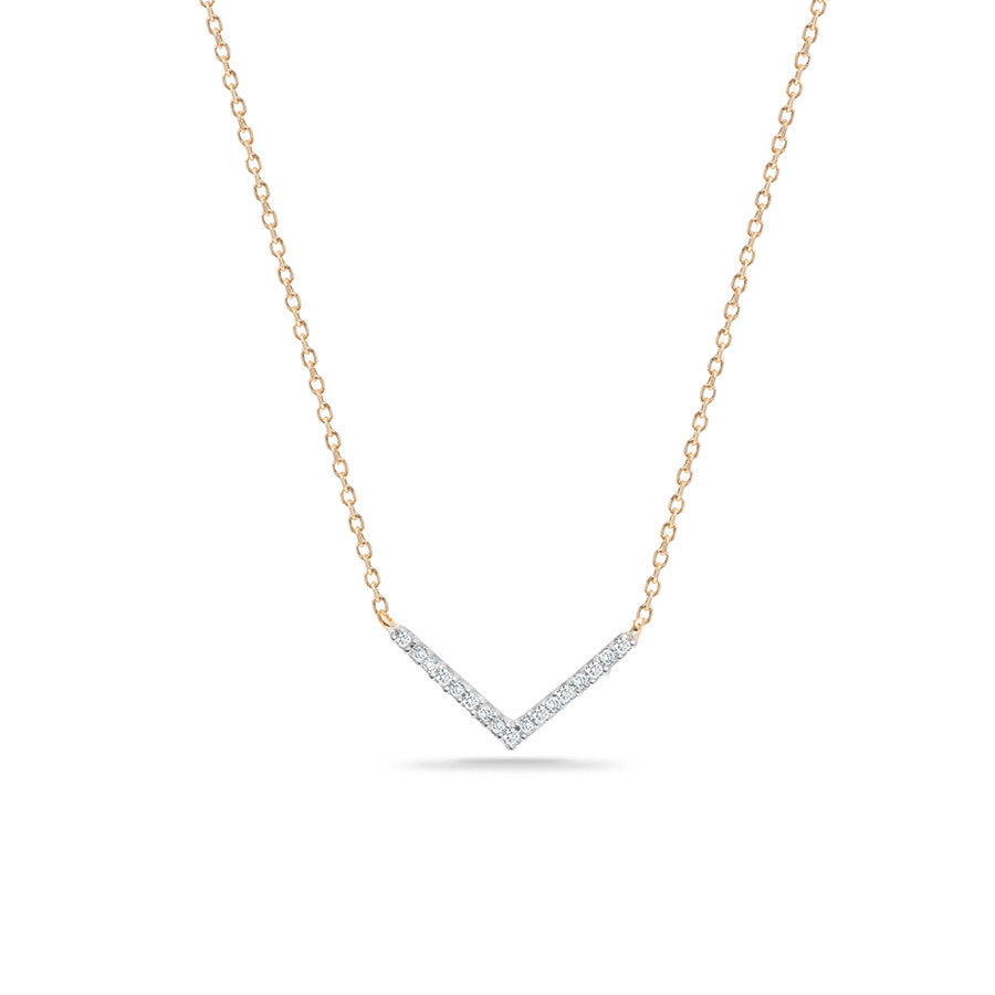 Tiny Pavé V Necklace