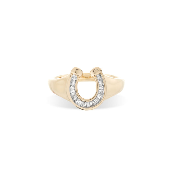 Adina Reyter Onyx and Diamond Signet Ring