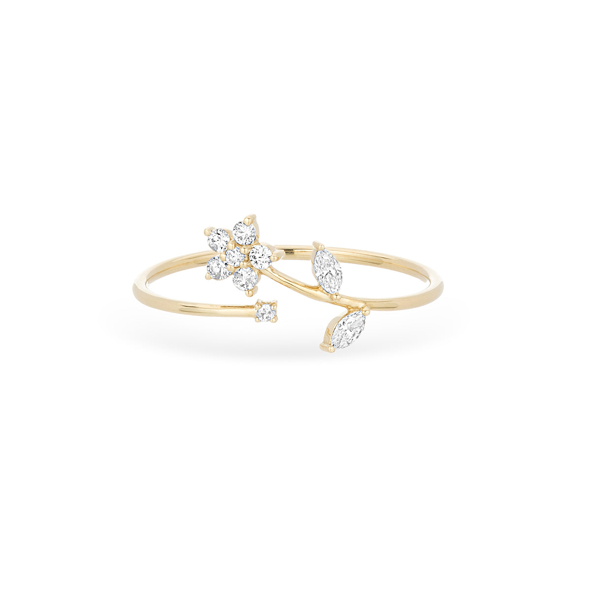 Paris Diamond Flower Ring