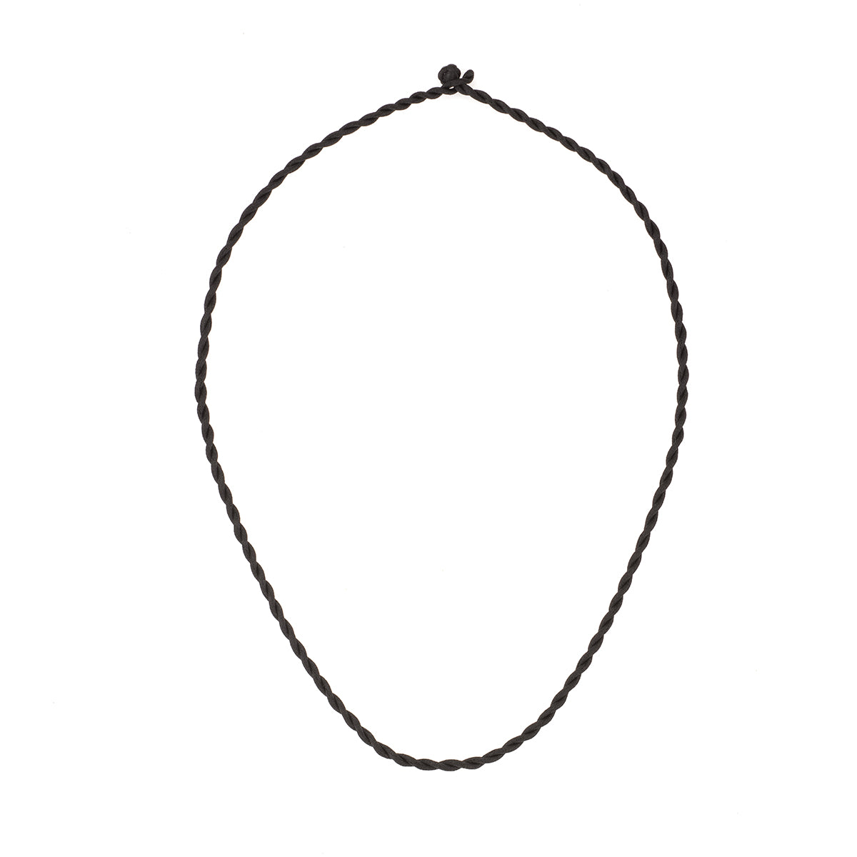 Twisted Braid Black Satin Cord Necklace for Mini Beads