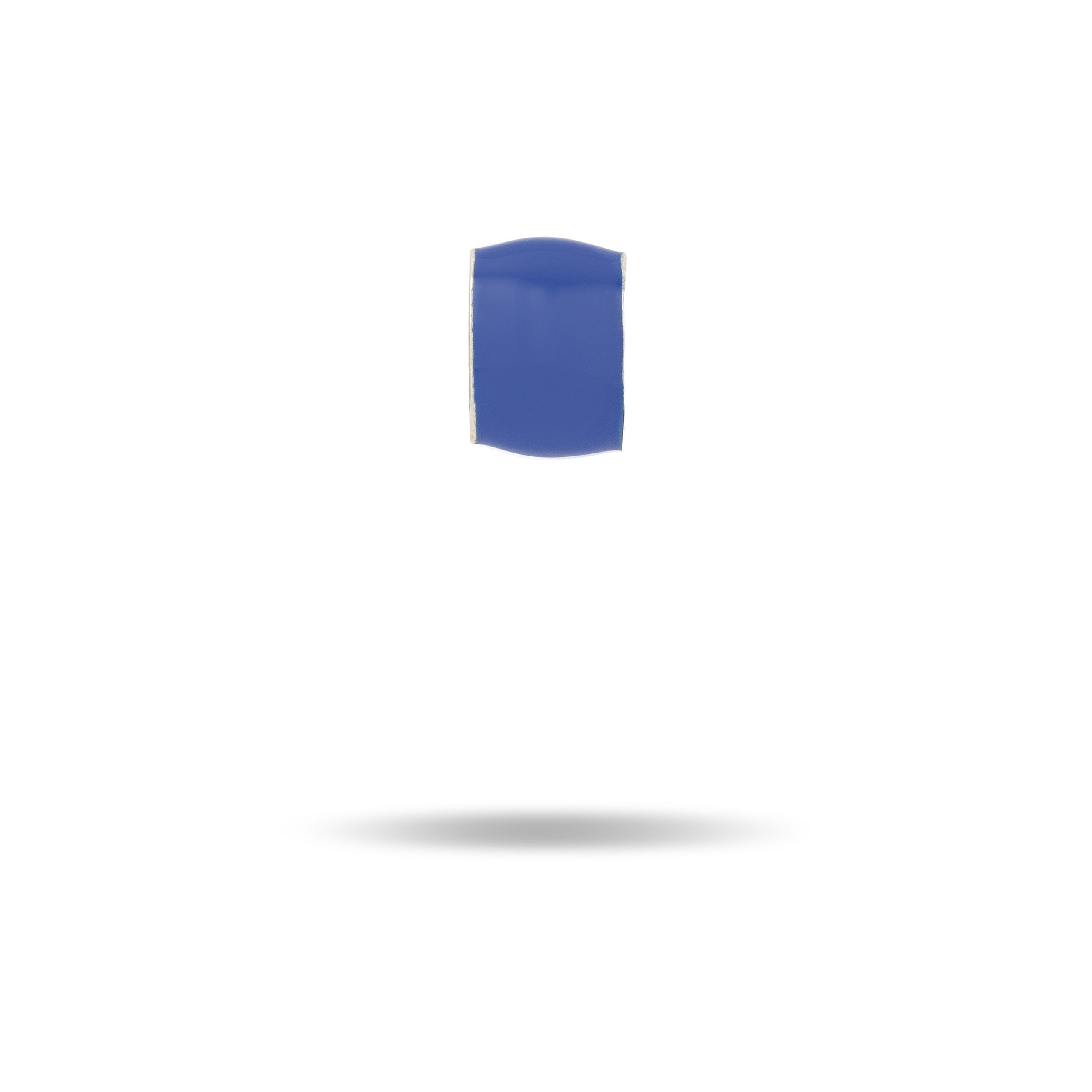 Wide Cobalt Enamel Mini Bead