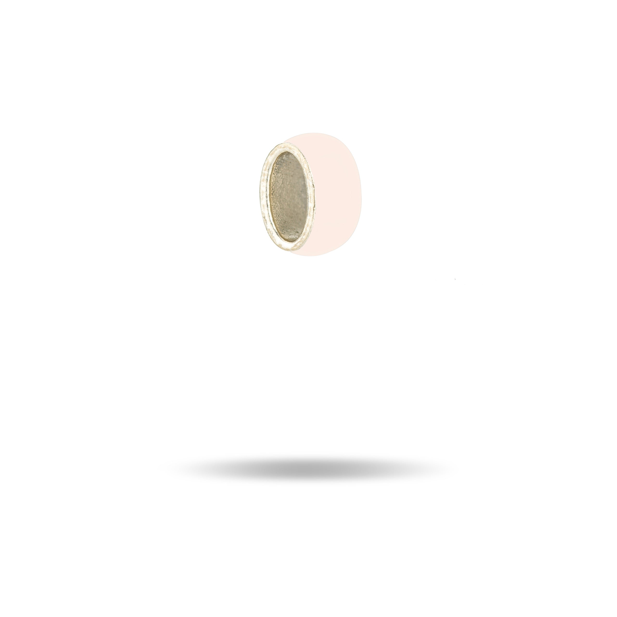Wide Pink Enamel Mini Bead