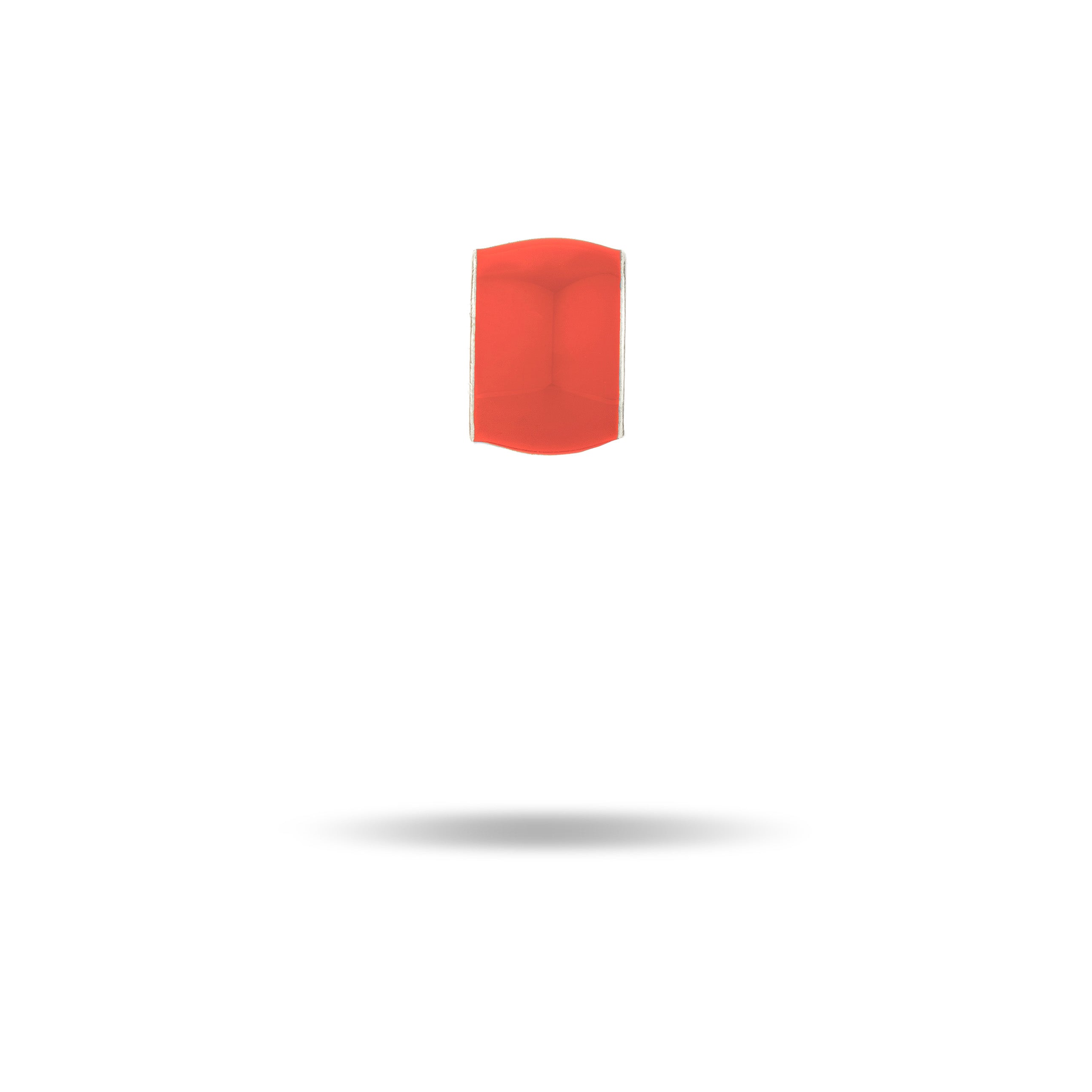 Wide Red Enamel Mini Bead