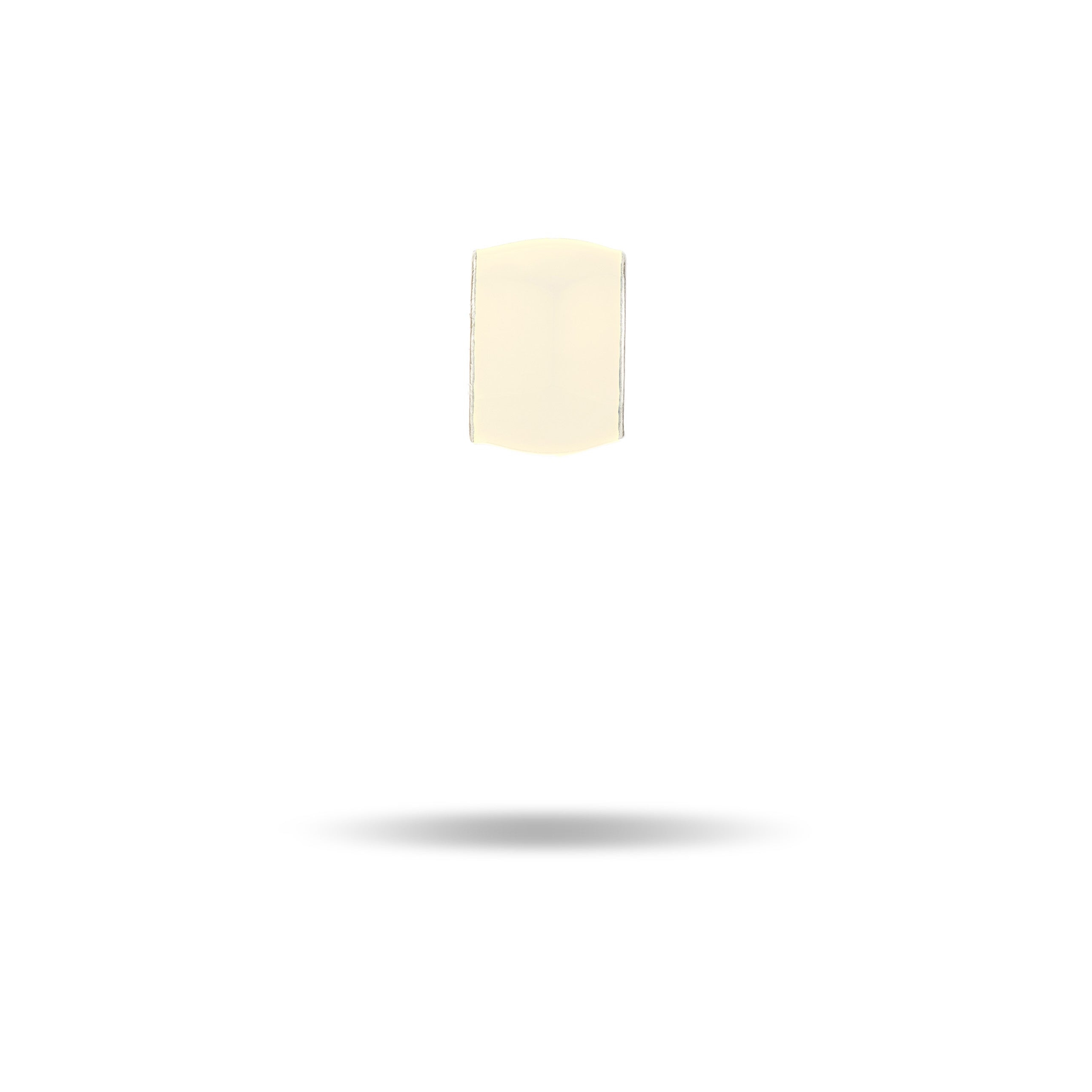 Wide White Enamel Mini Bead