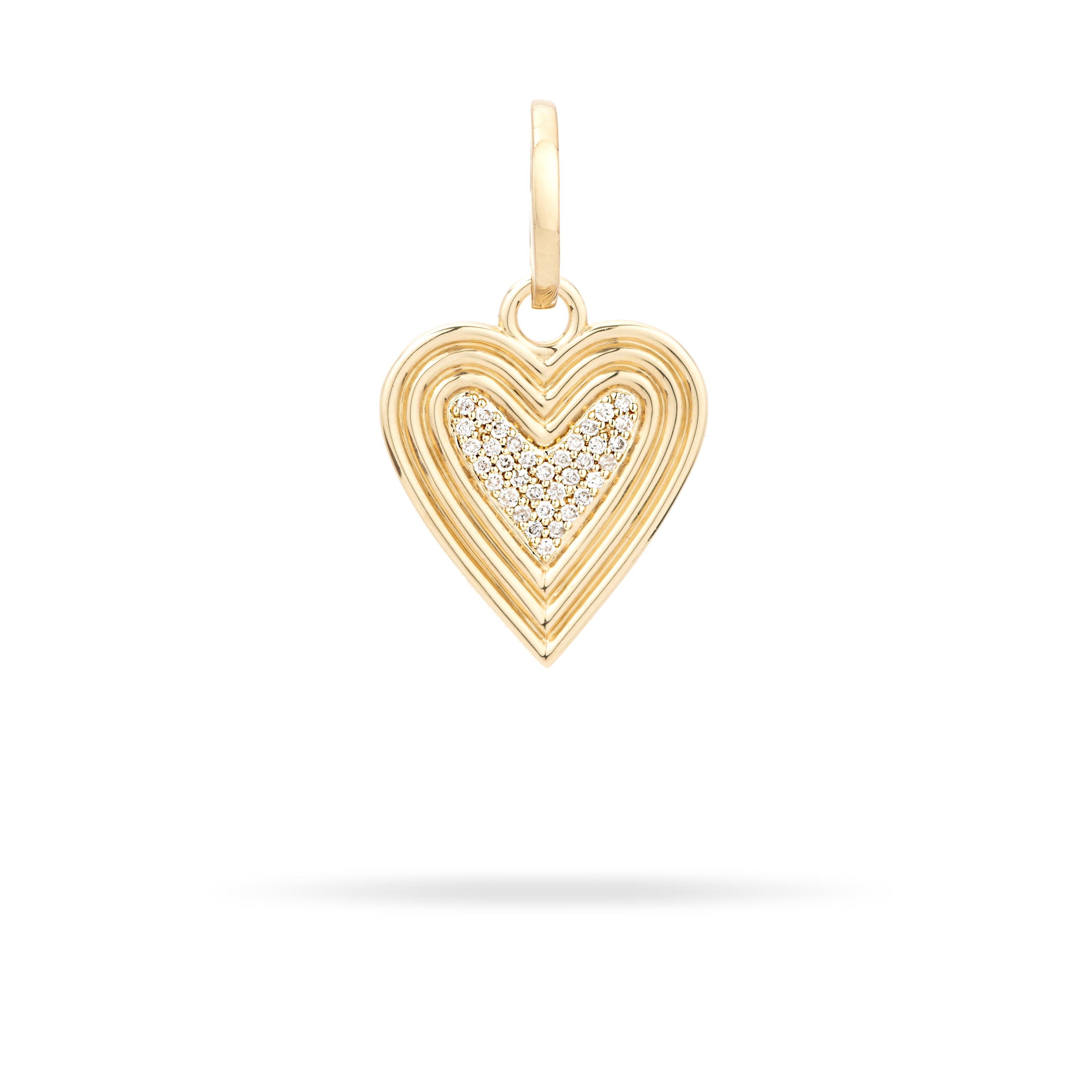 Groovy Make Your Move Pavé Heart Hinged Charm