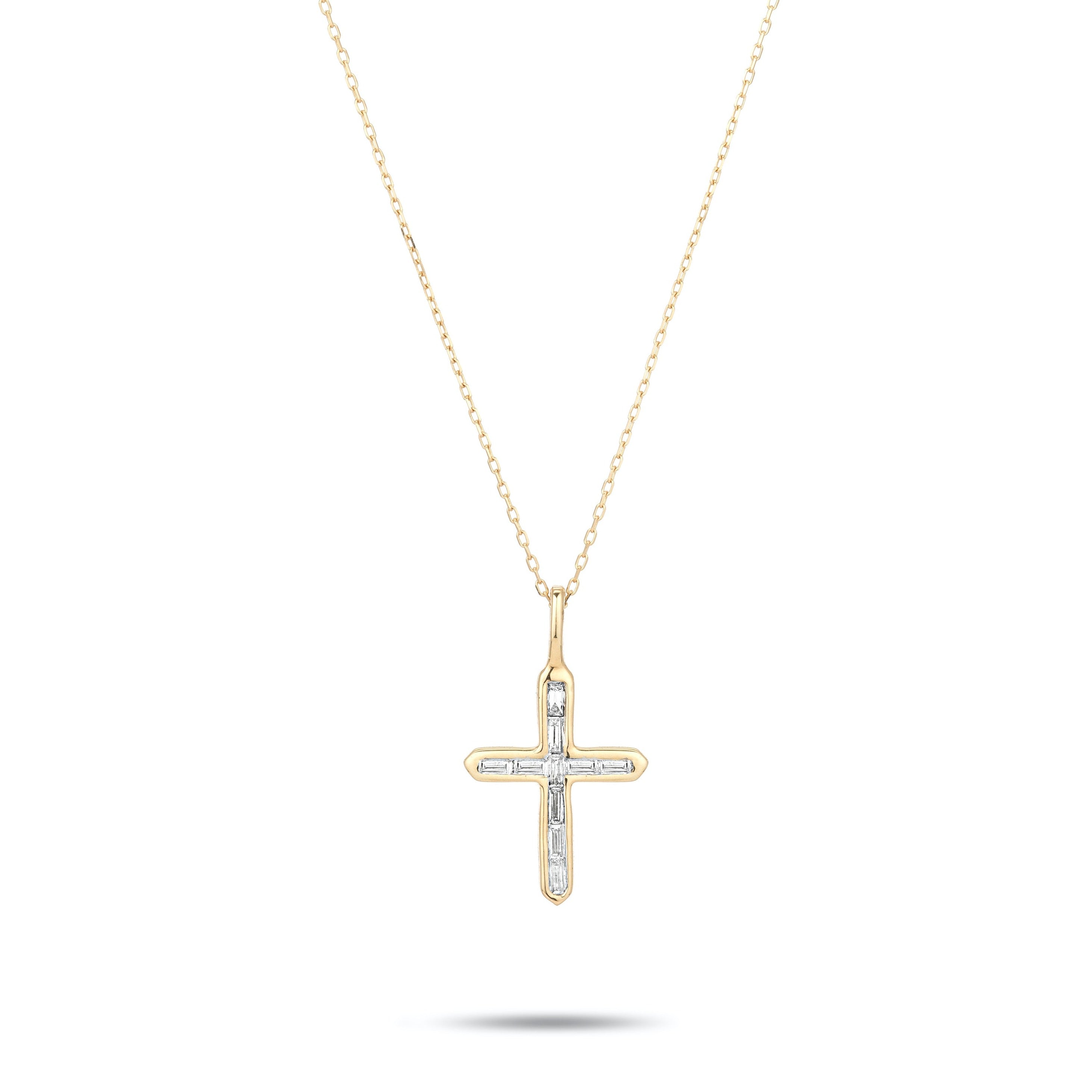 Baguette Cross Necklace