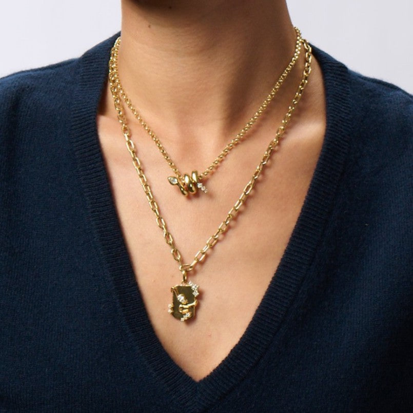 Year of the Snake Diamond Wrap Big Bead - Lab Grown