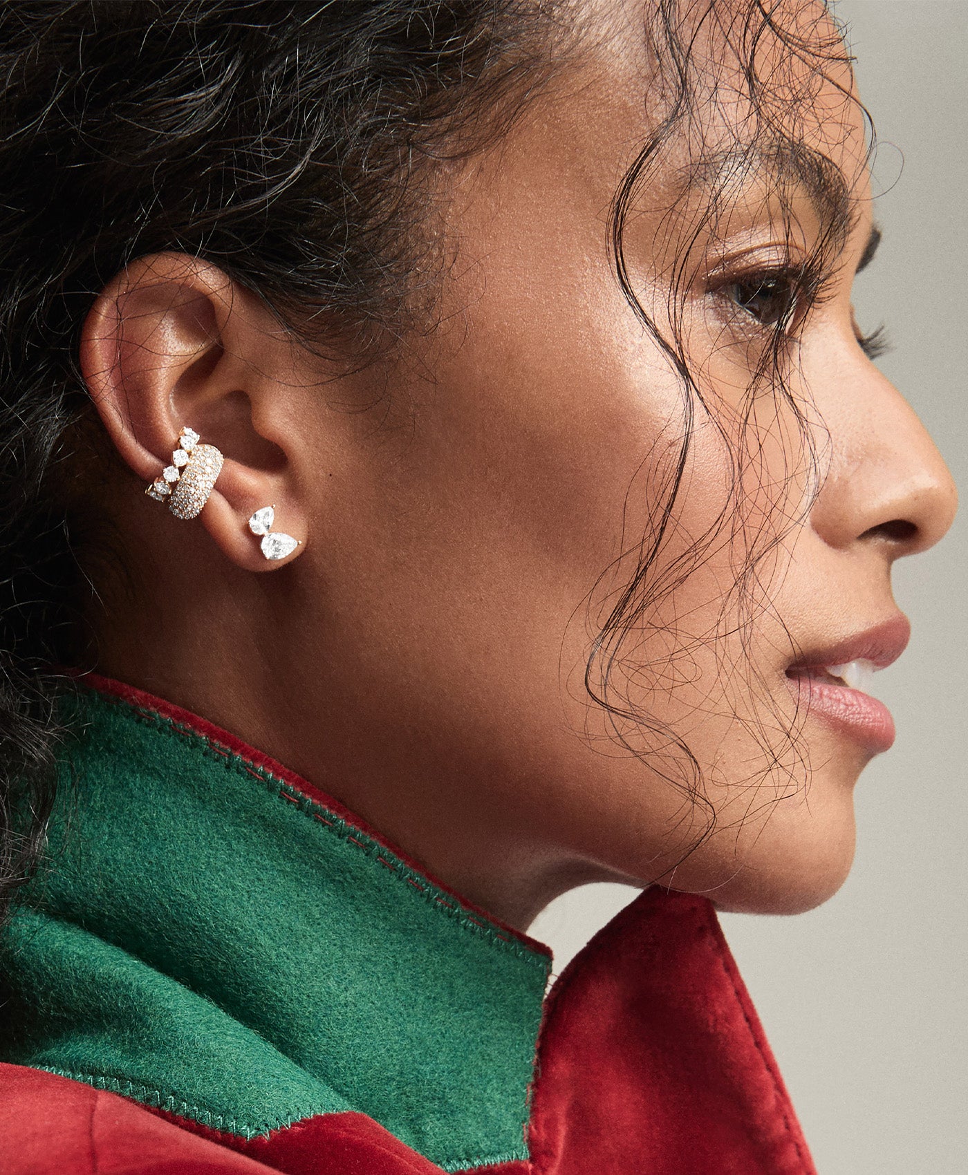 Diamond Petal Stud Earrings | Adina Reyter