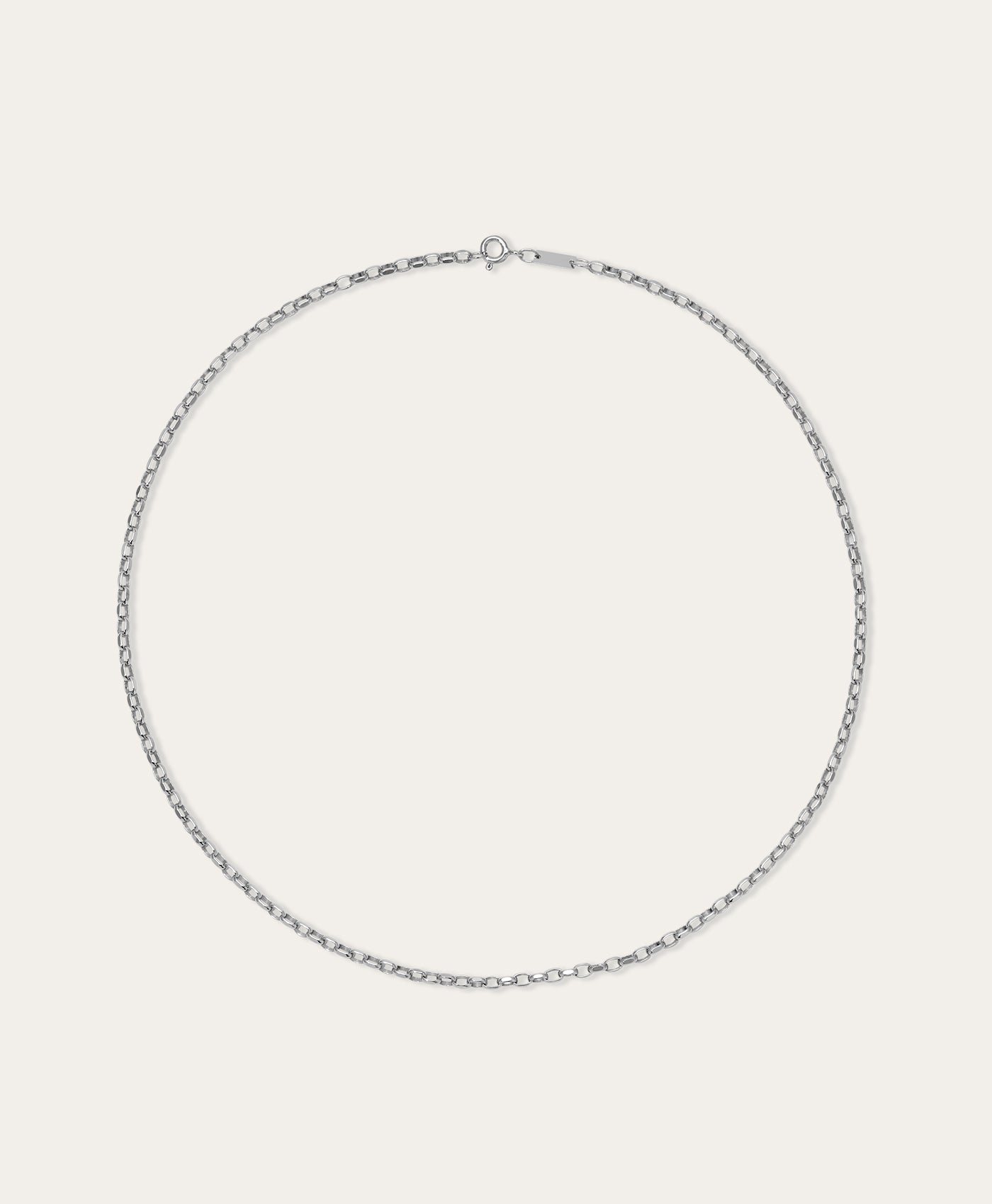 2mm Italian Chain Link Necklace in Sterling Silver | Adina Reyter