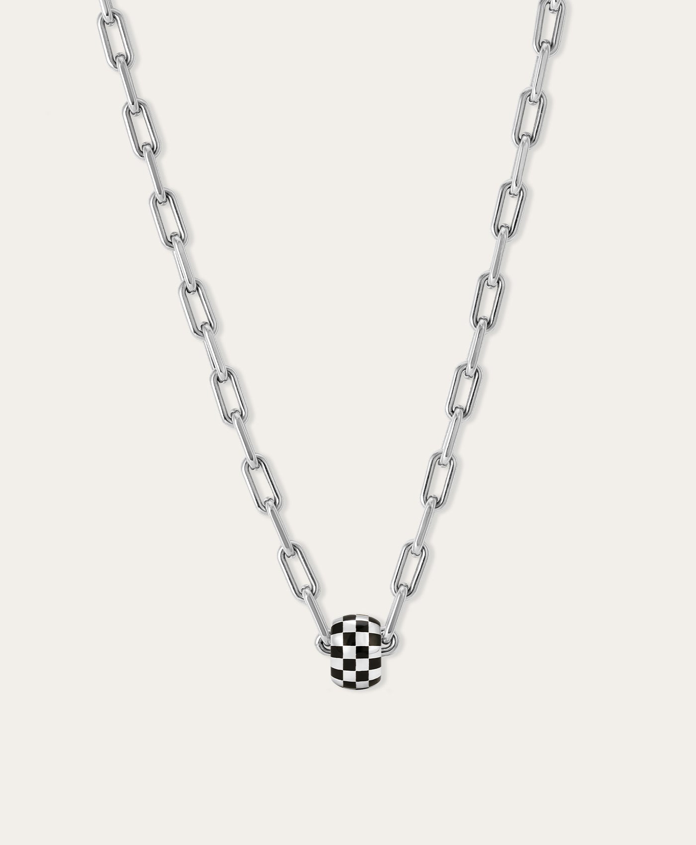 Checkerboard Big Bead Necklace