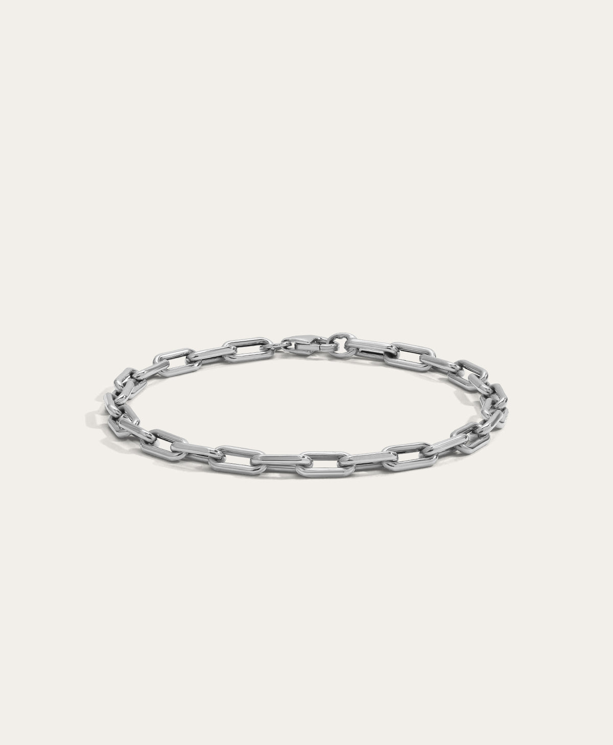 4mm Italian Chain Link Bracelet in Sterling Silver