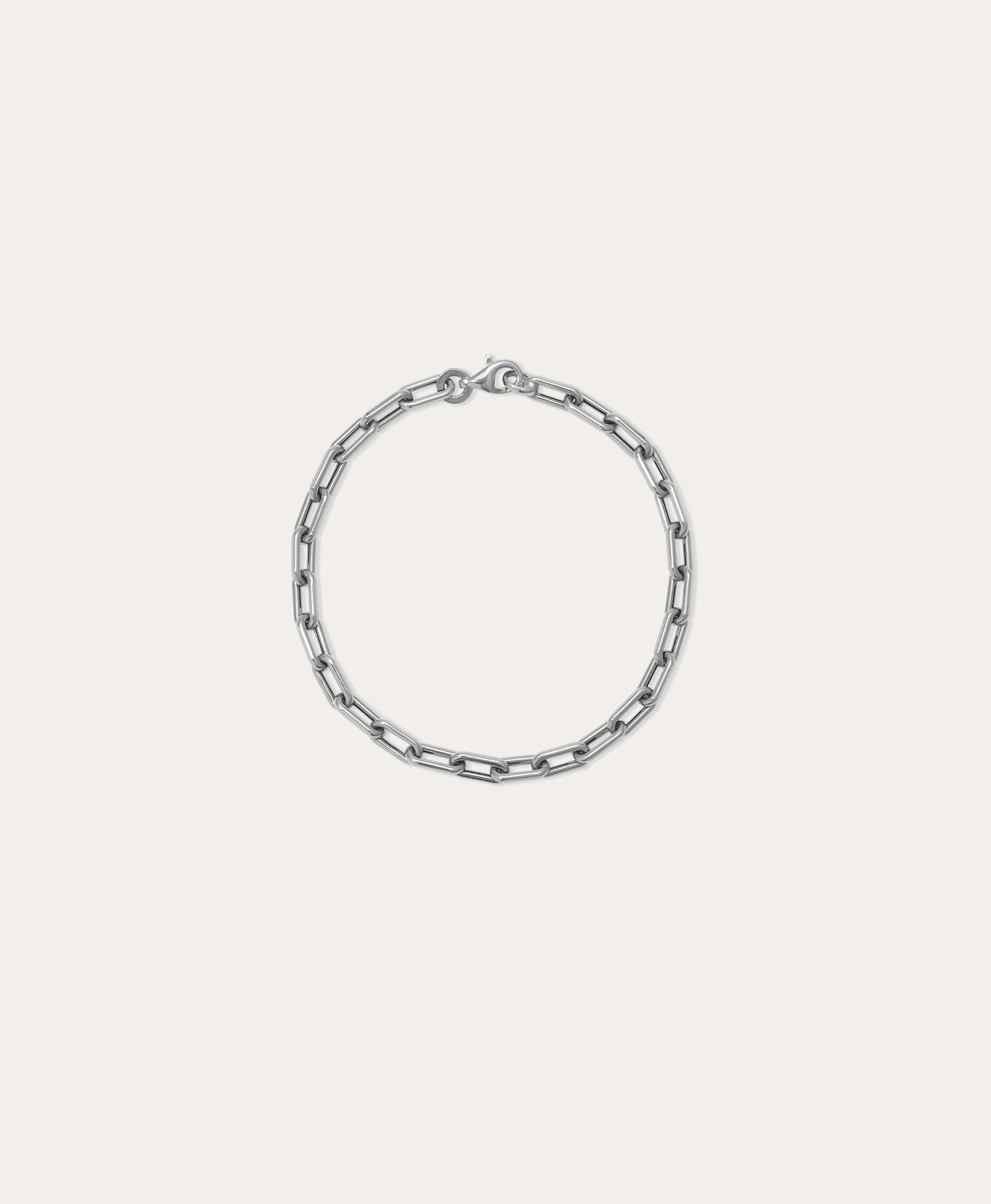 4mm Italian Chain Link Bracelet in Sterling Silver