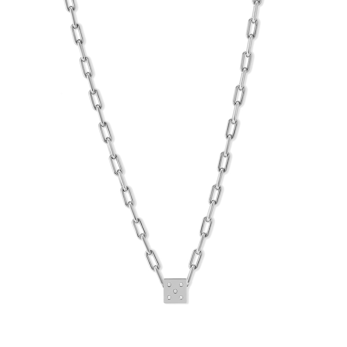 Diamond Dice Big Bead Necklace