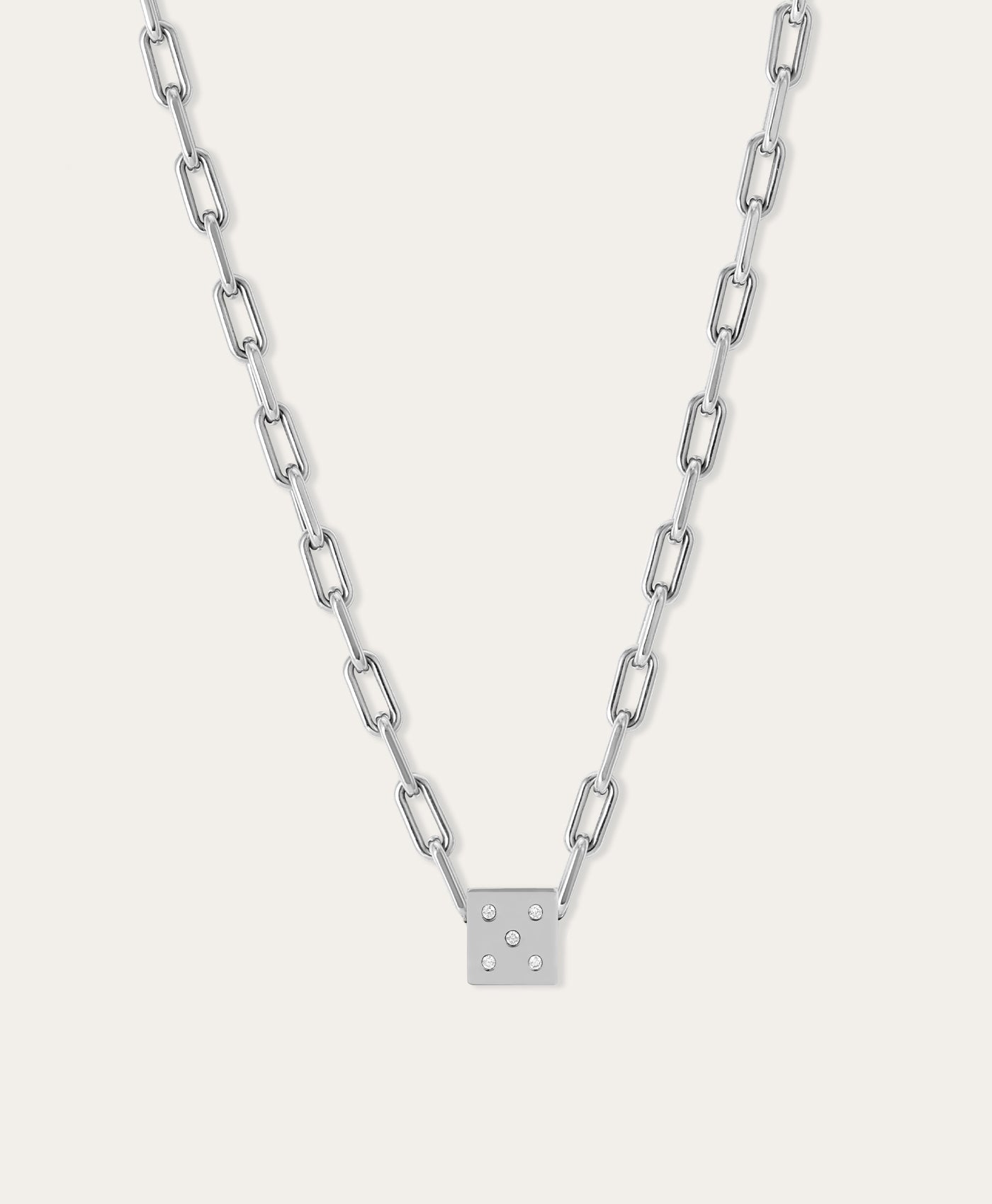 Diamond Dice Big Bead Necklace