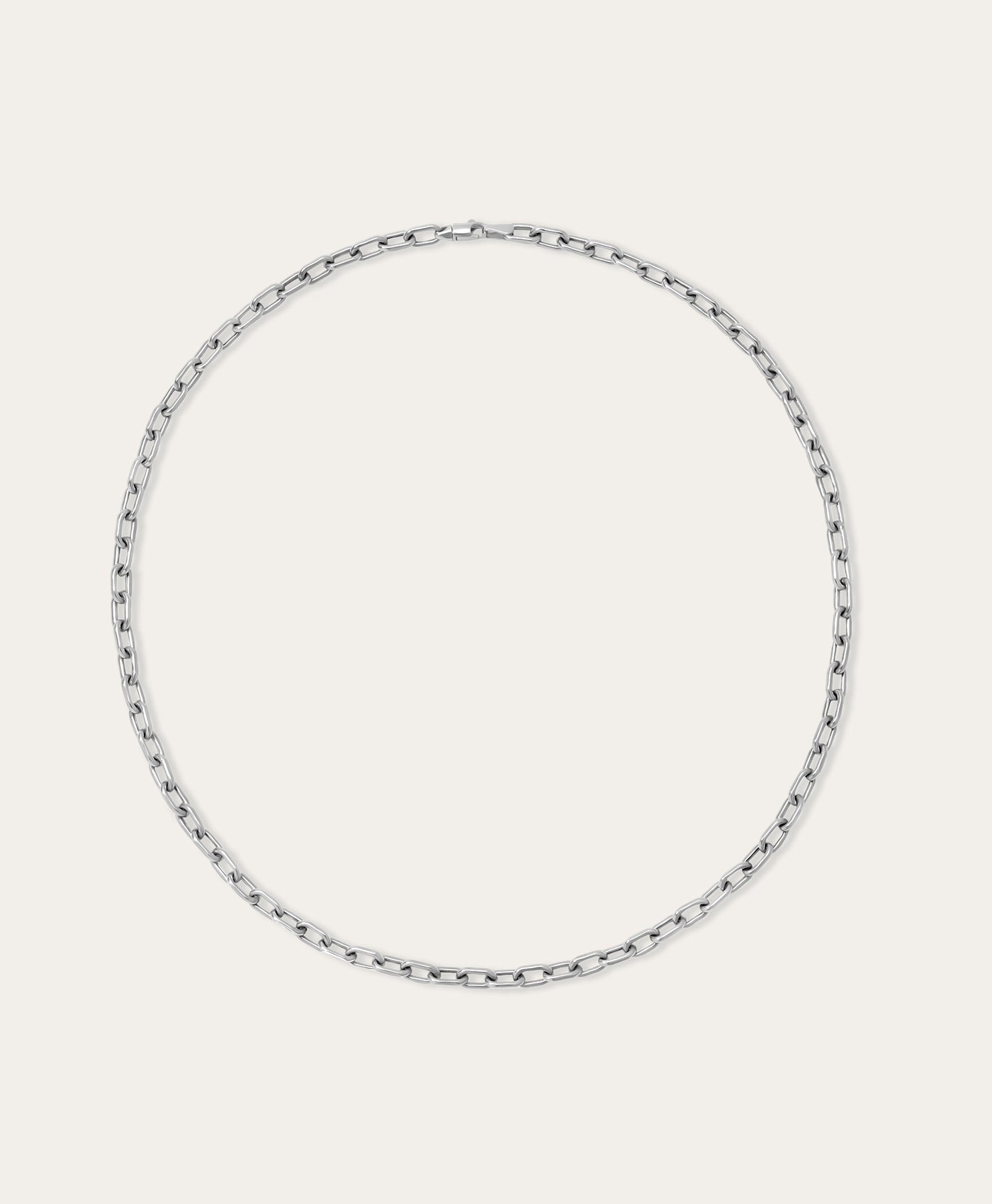 4mm Italian Chain Link Necklace in Sterling Silver