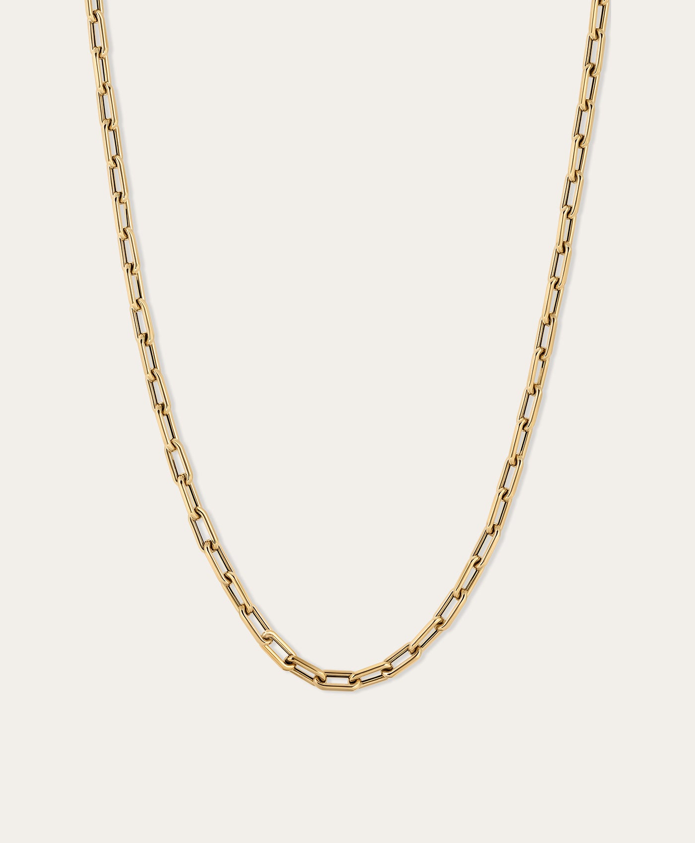 4mm Italian Chain Link Necklace