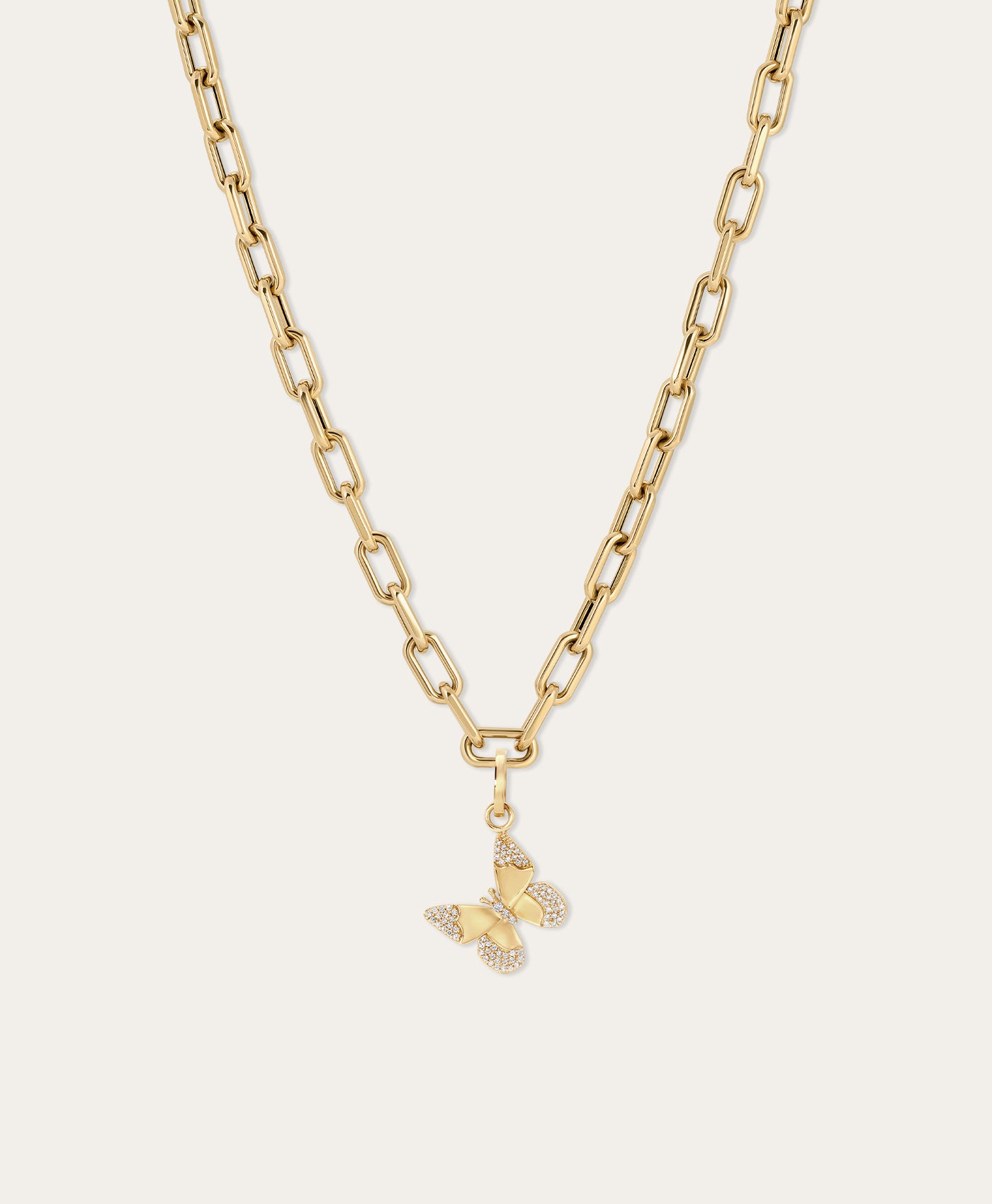 Diamond Butterfly Hinged Charm