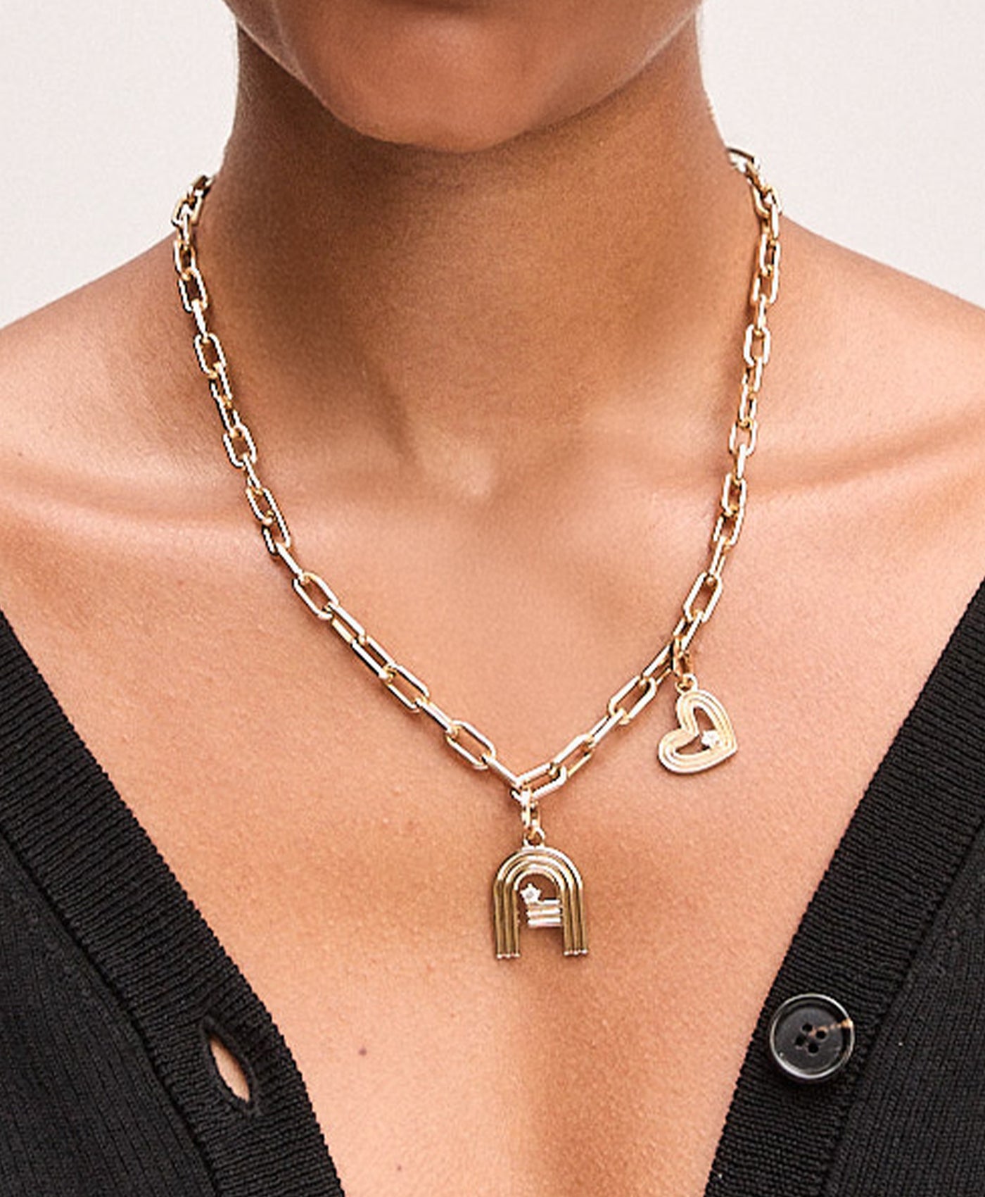 5.3mm Groovy Italian Chain Initial Necklace