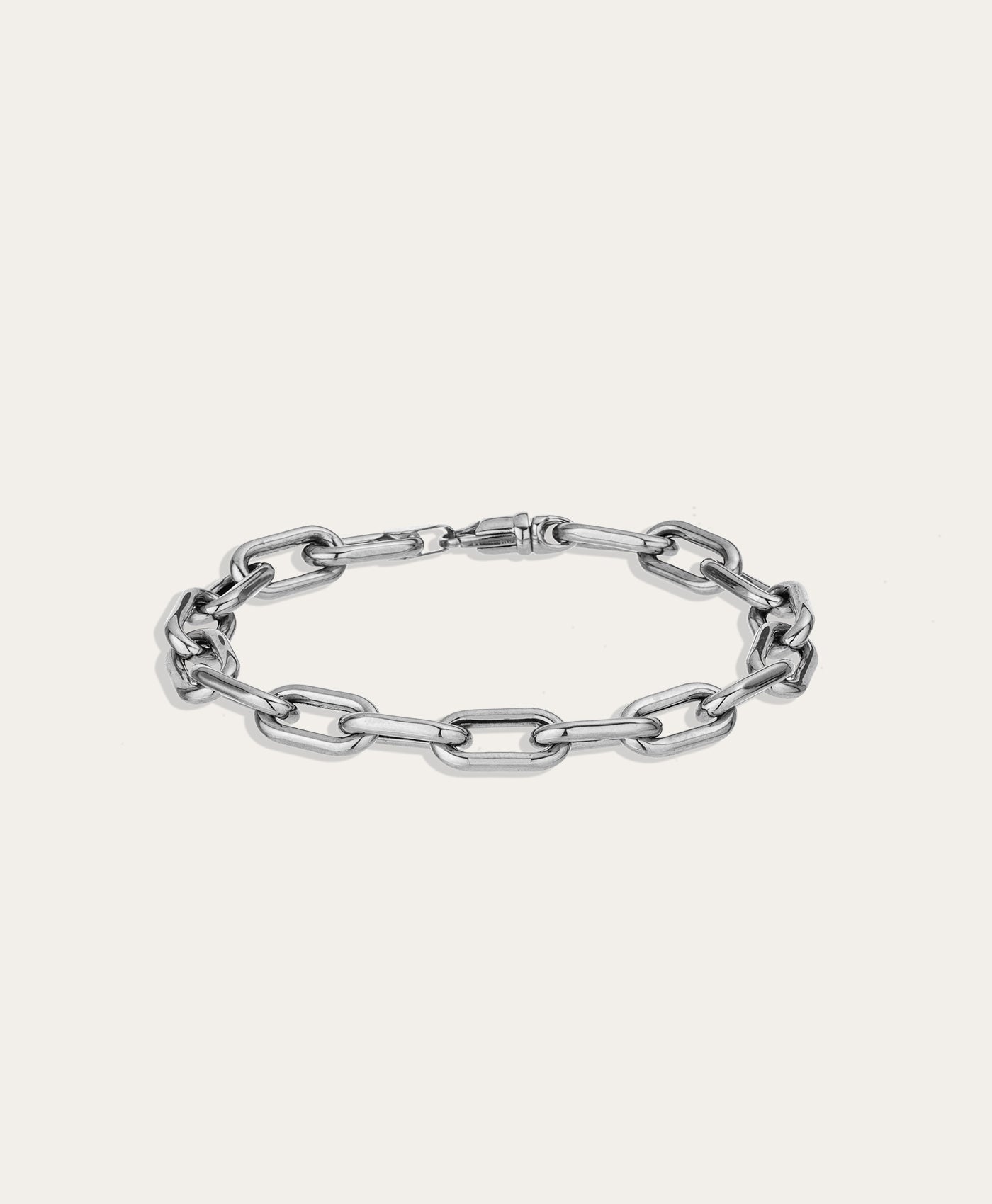 7mm Italian Chain Link Bracelet in Sterling Silver